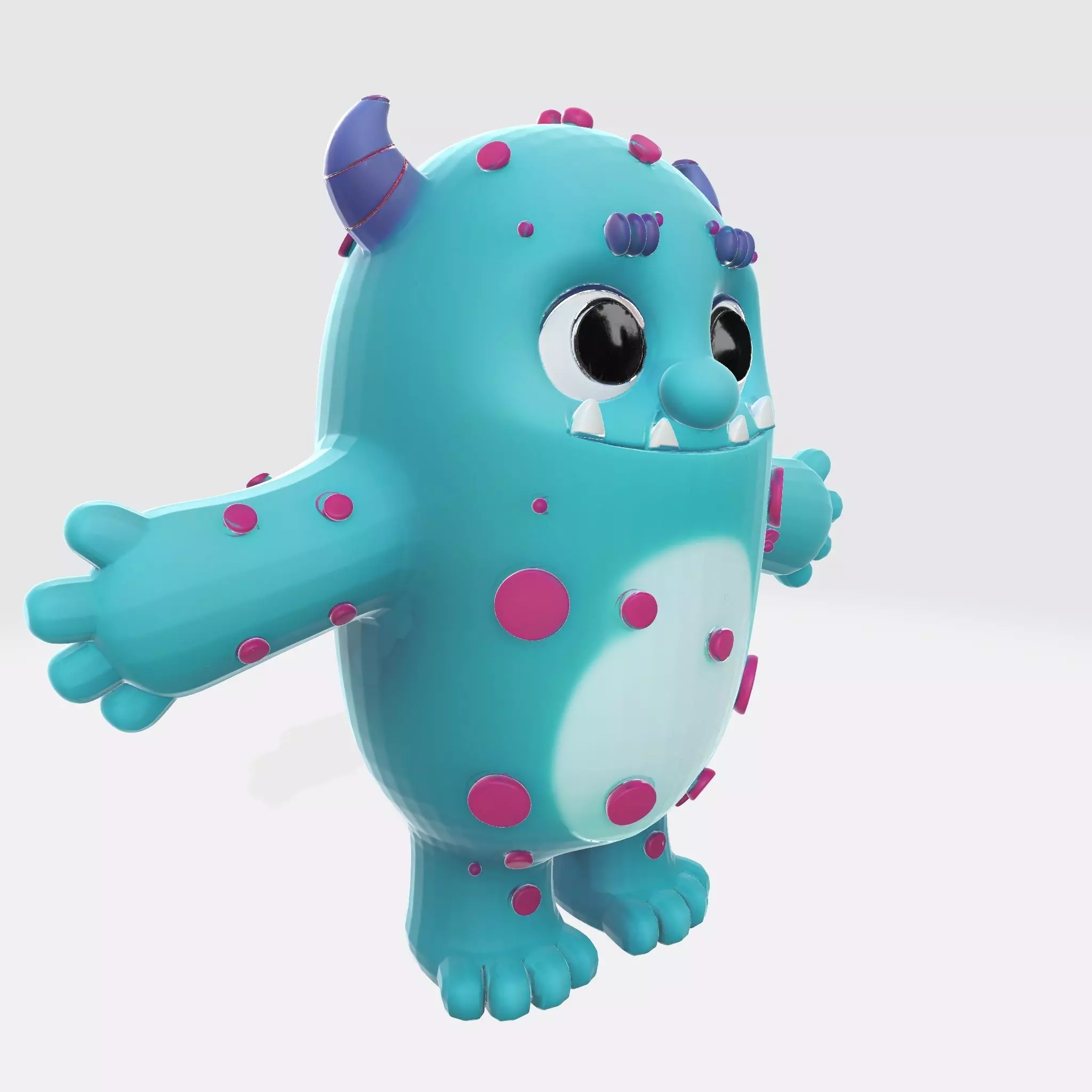 Monster Character 2 Low-poly 3D model_1