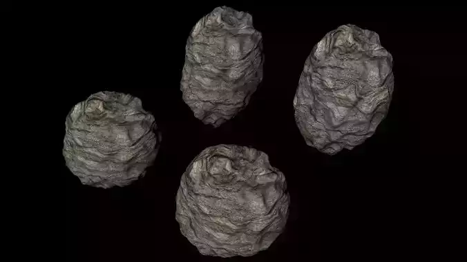 Asteroids four rocks