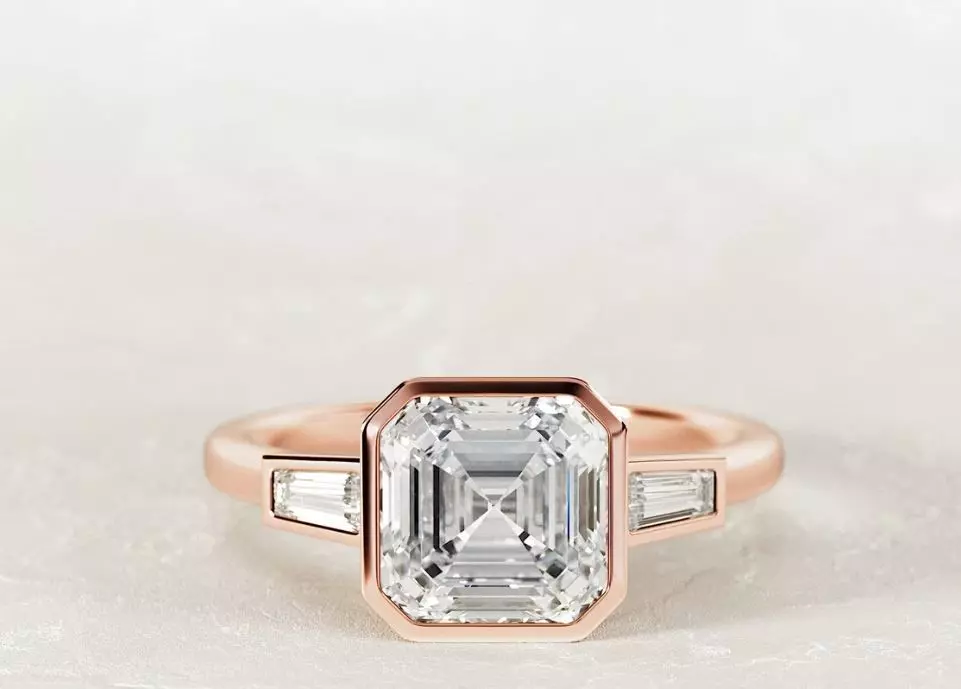 Three stone ring     002 3D print model_2