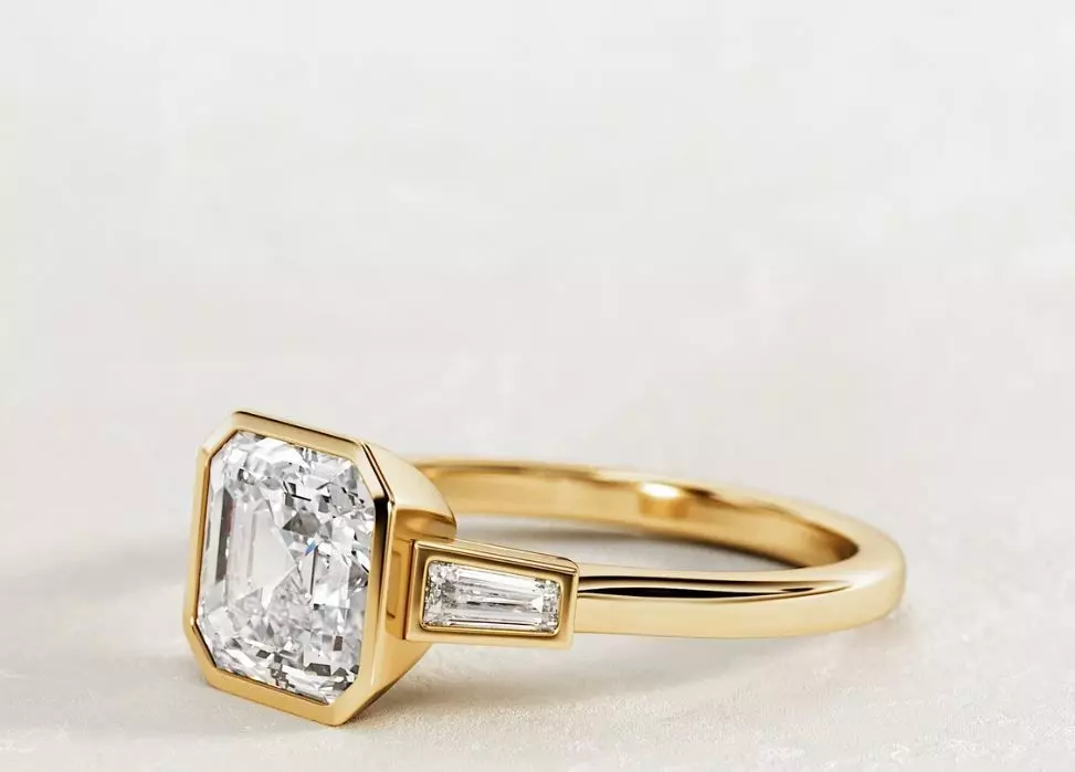 Three stone ring     002 3D print model_1