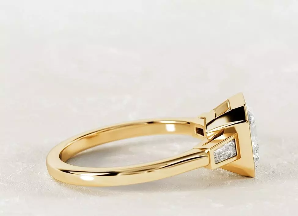 Three stone ring     002 3D print model_4