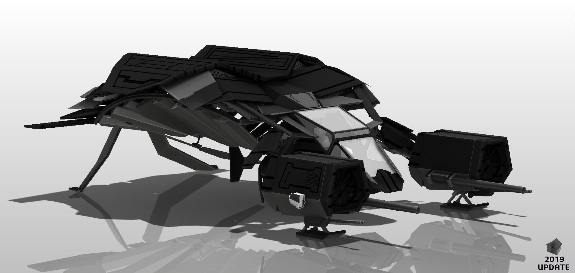 THE BAT batwing 3D print model_3