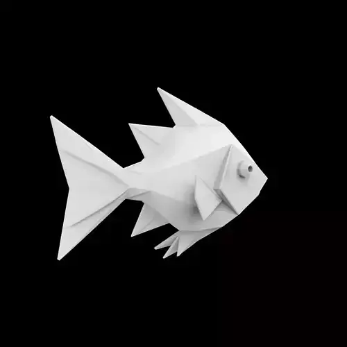 Abstract Geometric Fish 3D Print Model