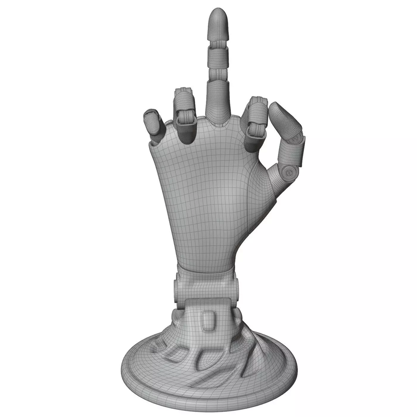mechanical hand robot figure 3D model_10