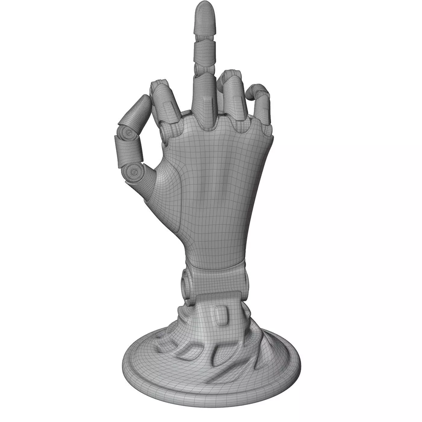 mechanical hand robot figure 3D model_7