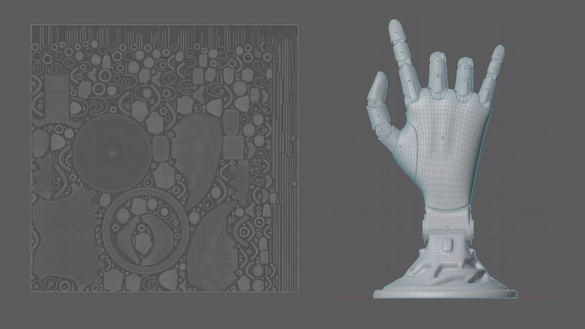 mechanical hand robot figure 3D model_11