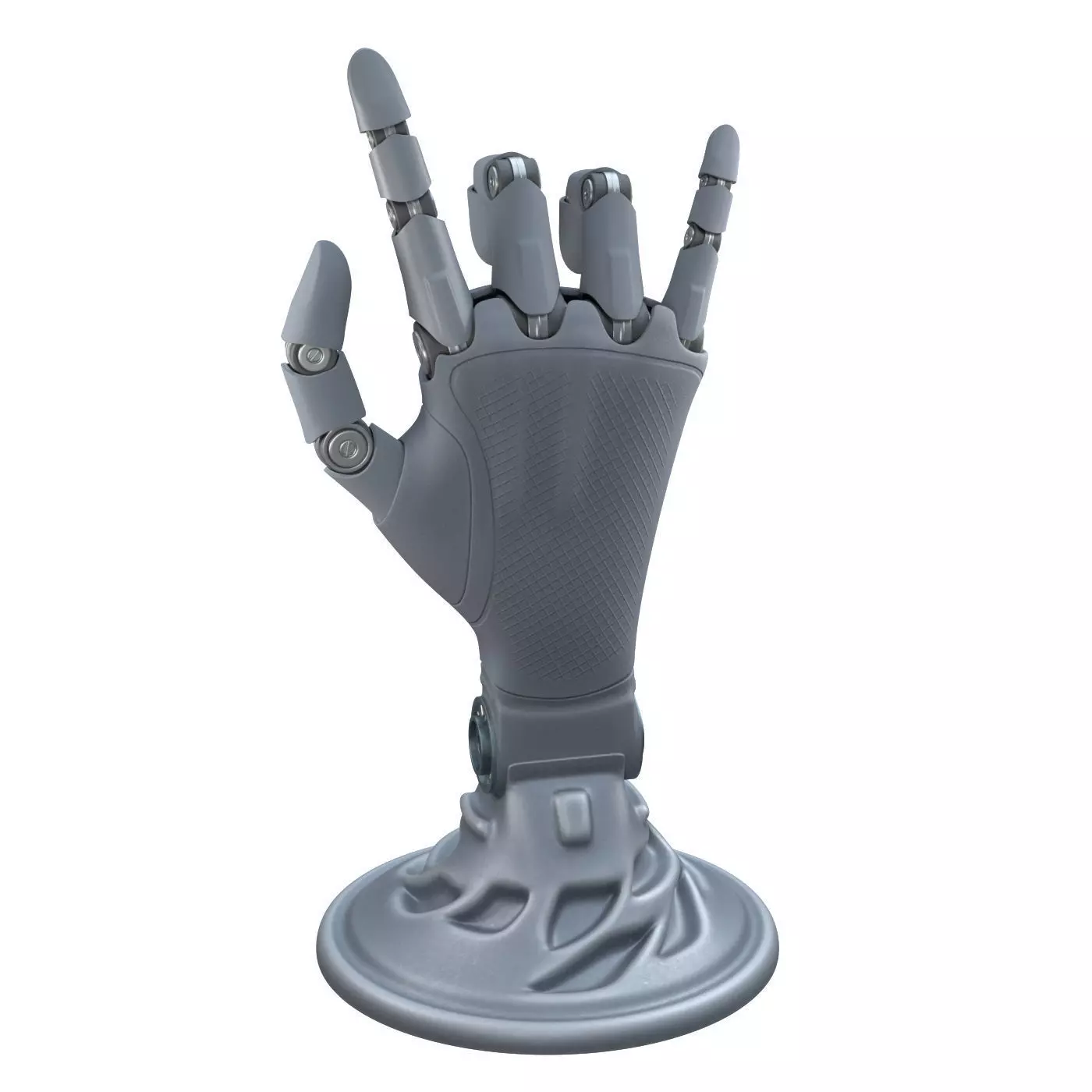 mechanical hand robot figure 3D model_2