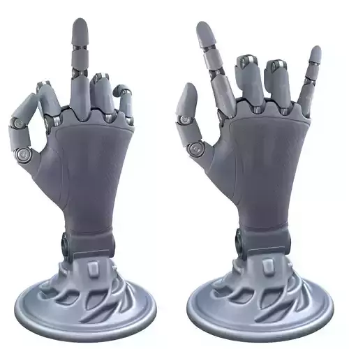 mechanical hand robot figure