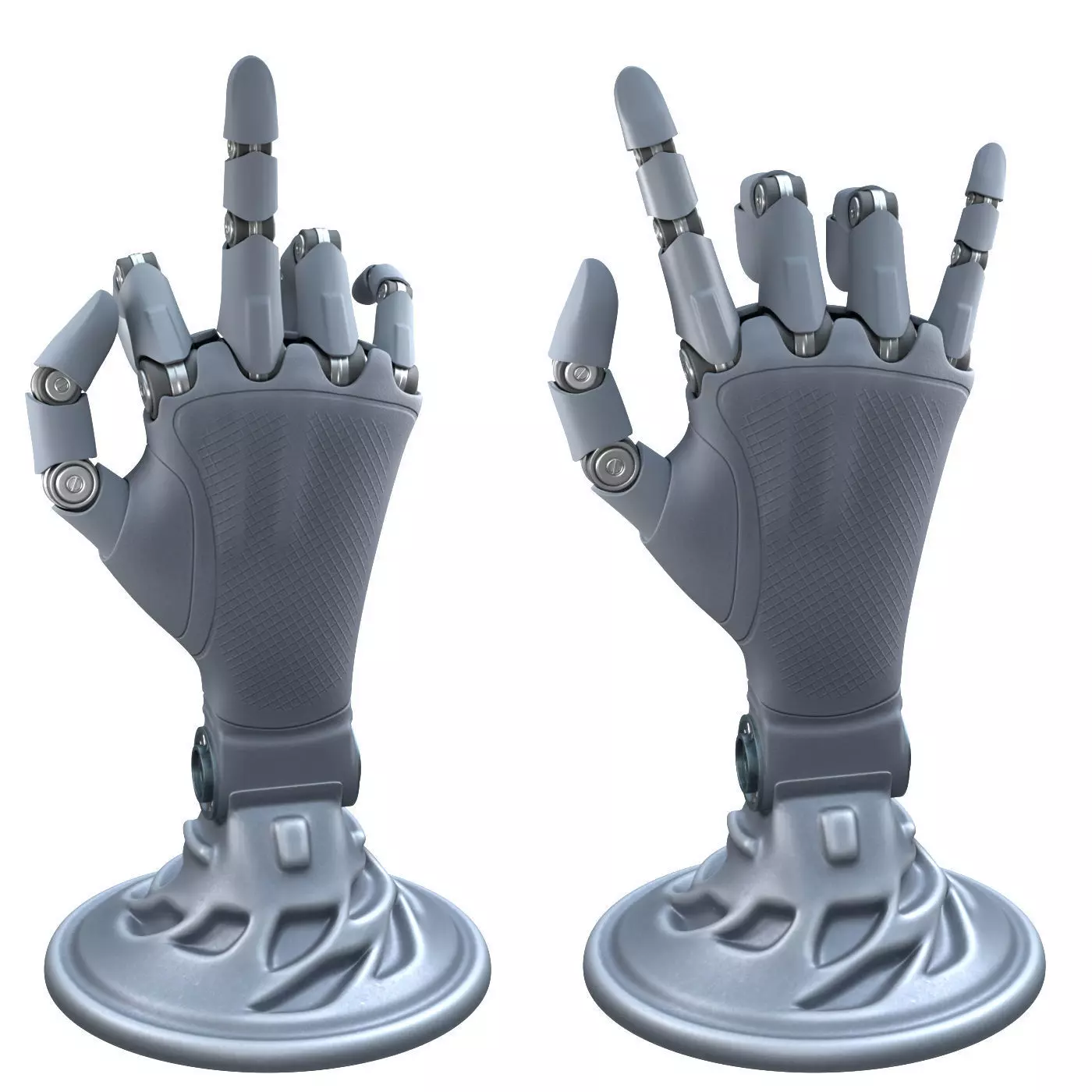 mechanical hand robot figure 3D model_0
