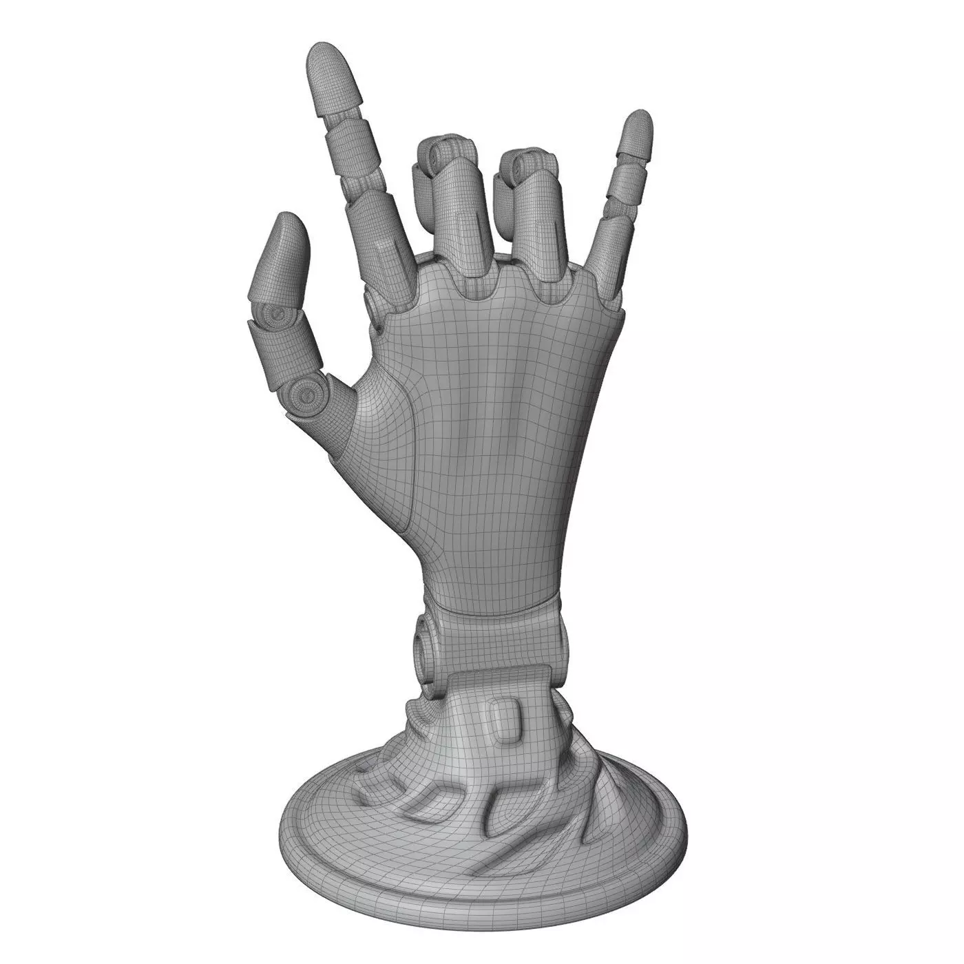 mechanical hand robot figure 3D model_3