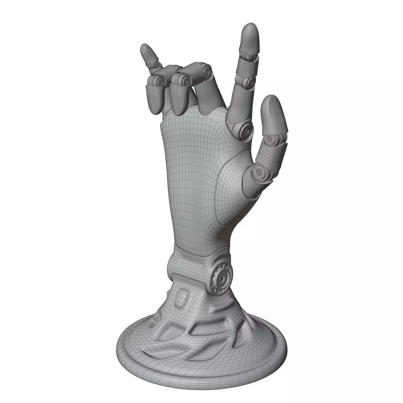 mechanical hand robot figure 3D model_8