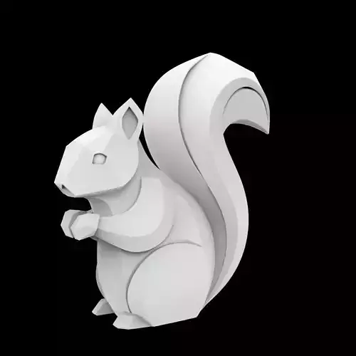 Abstract Stylized Squirrel 3D Print Model
