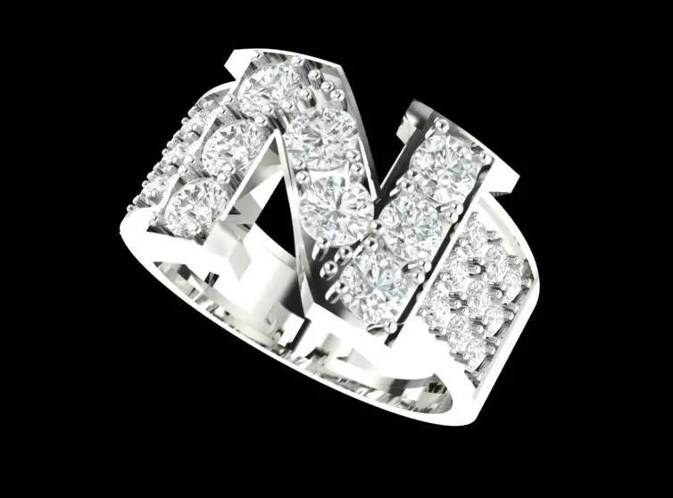The N Ring  a refined symbol of individuality 3D print model_5