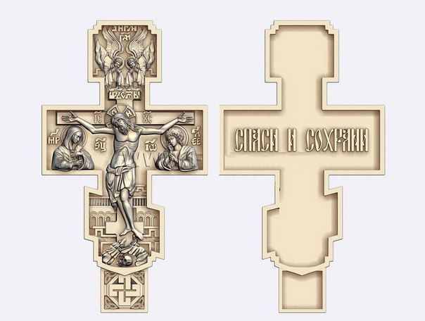 cross with jesus 3D print model