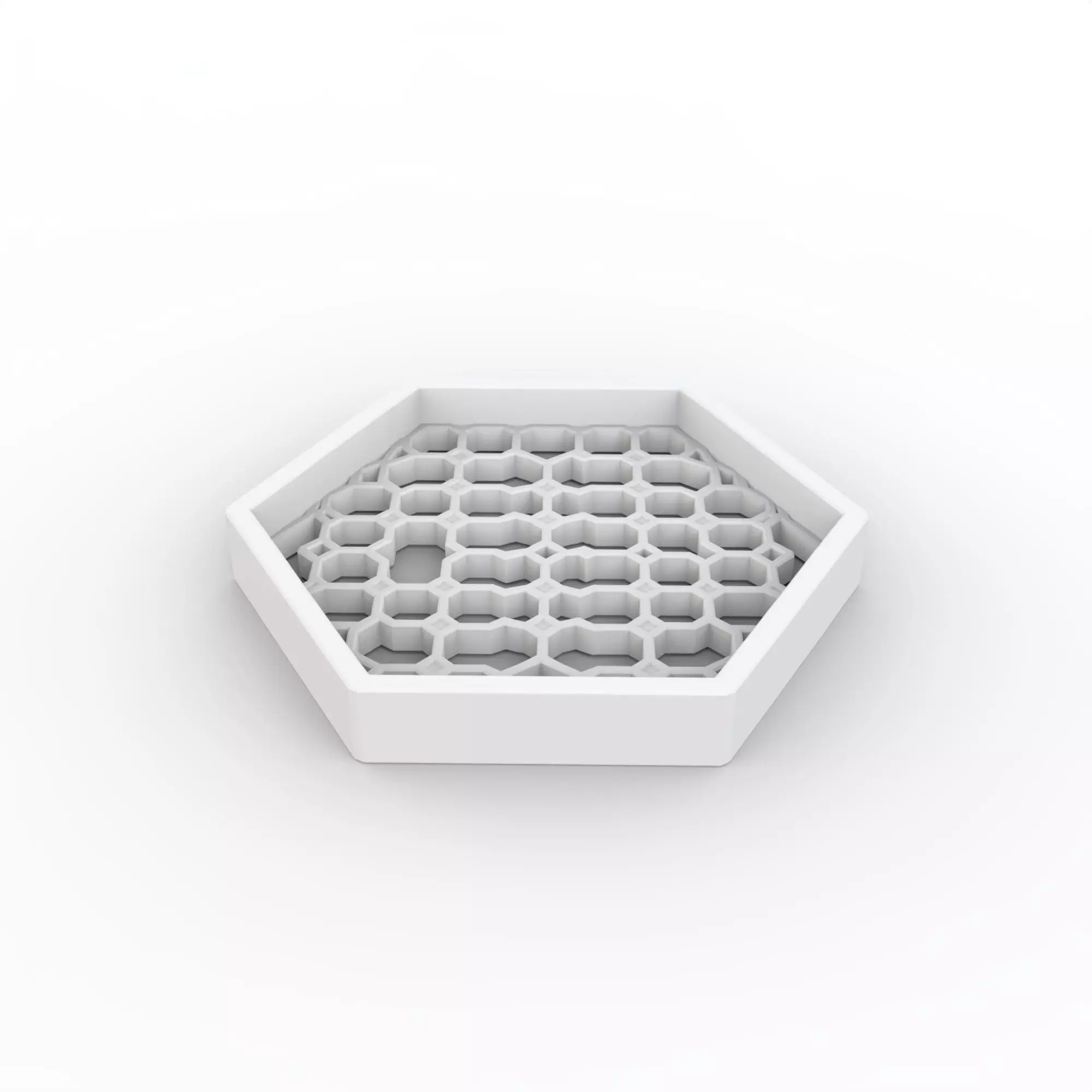 Hexagon Honeycomb Tray 3D Print Model 3D print model_3