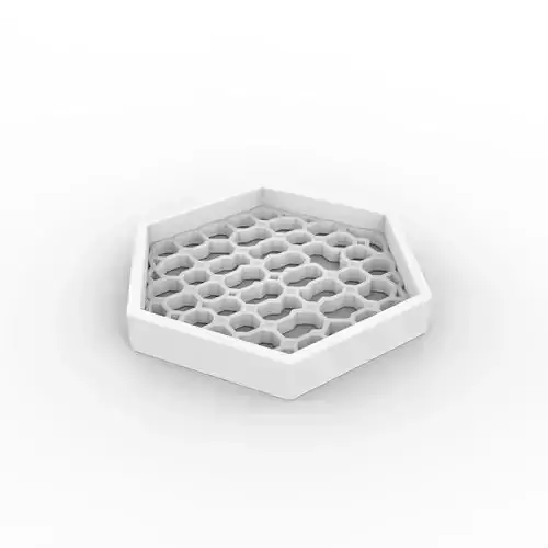 Hexagon Honeycomb Tray 3D Print Model