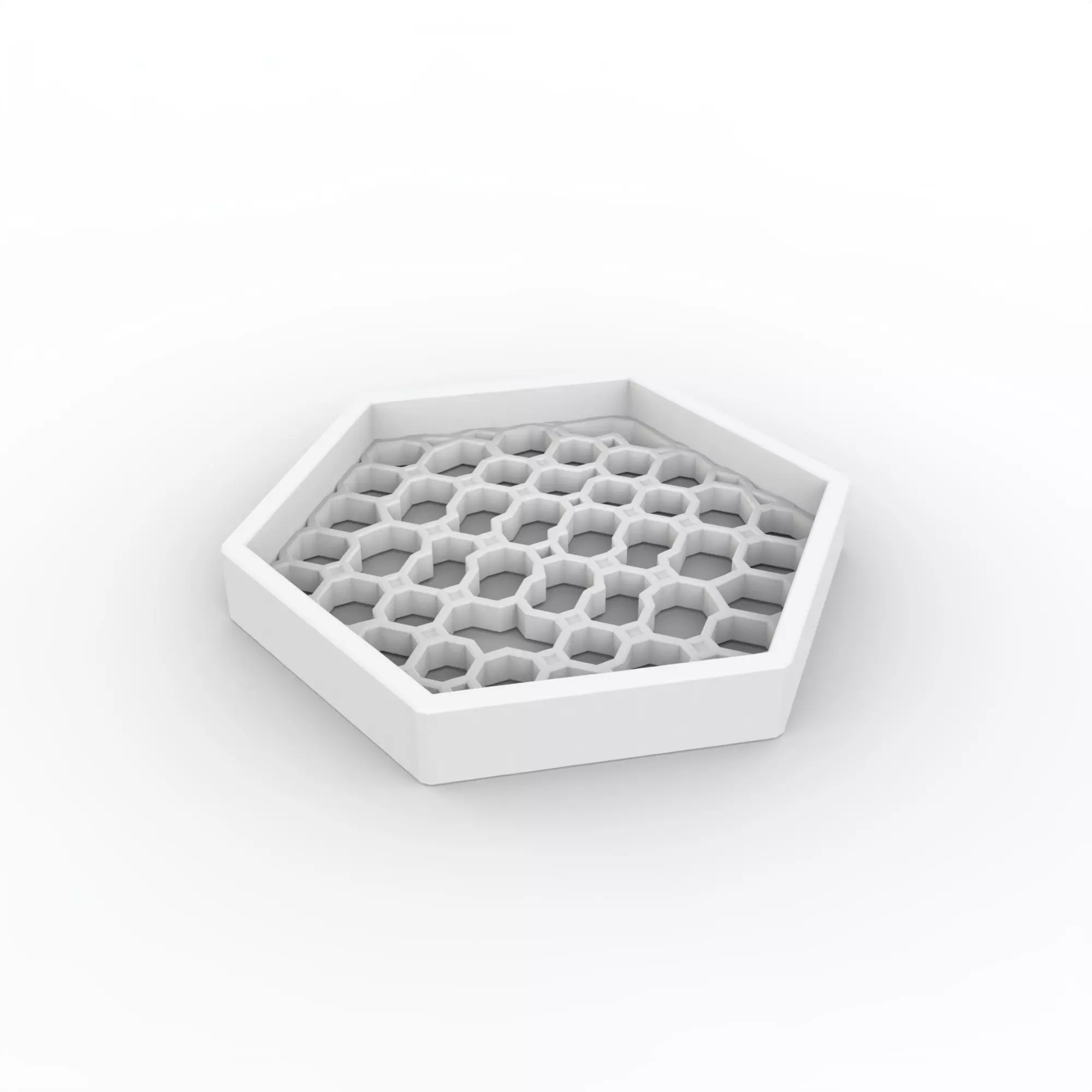 Hexagon Honeycomb Tray 3D Print Model 3D print model_2