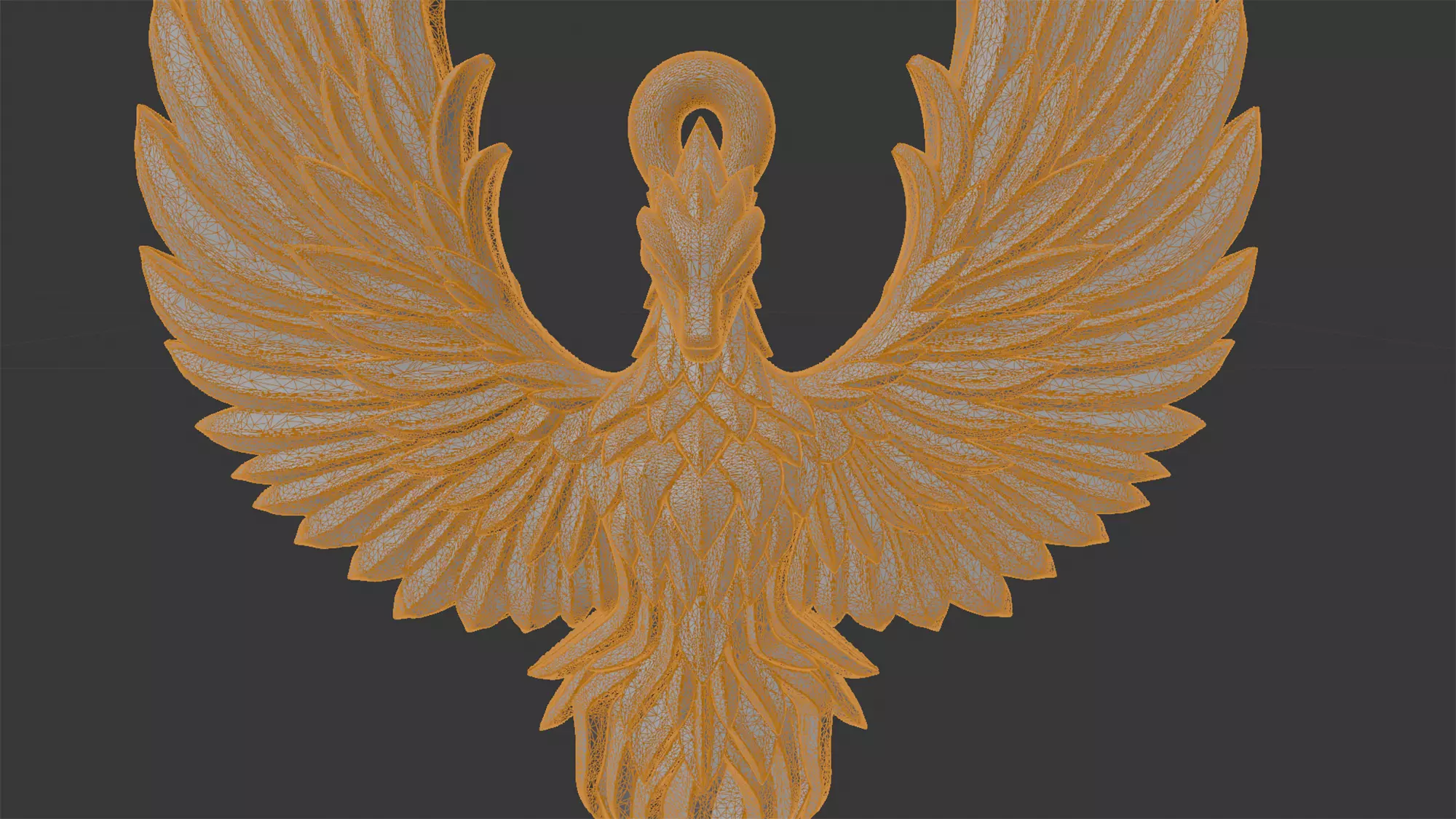 Phoenix Rising from Flames Jewelry 3D Print Model 3D print model_7