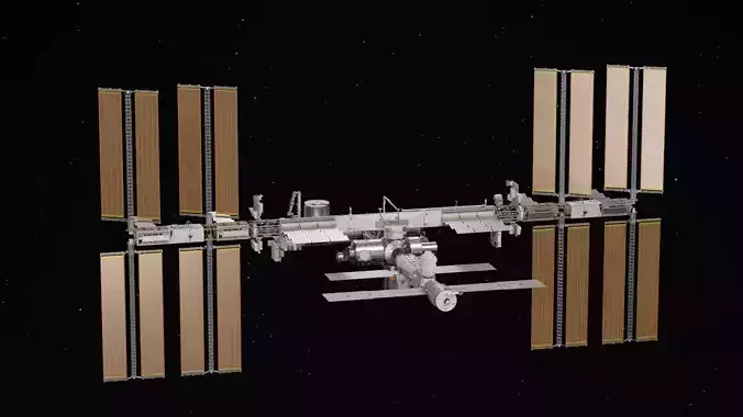 ISS International Space Station - Realistic Highpoly 3D Model
