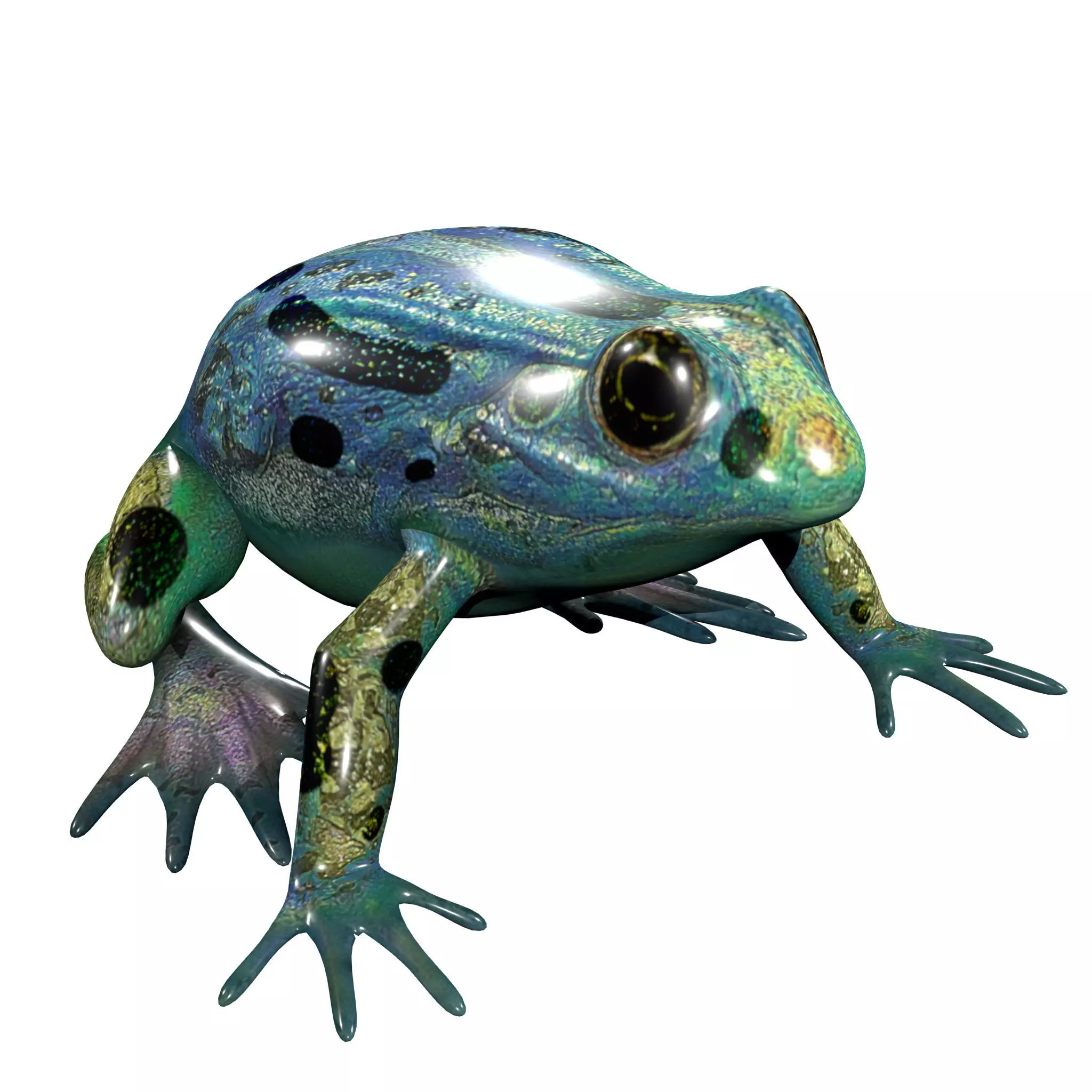 Poison Dart Frog Rig Low-poly 3D model