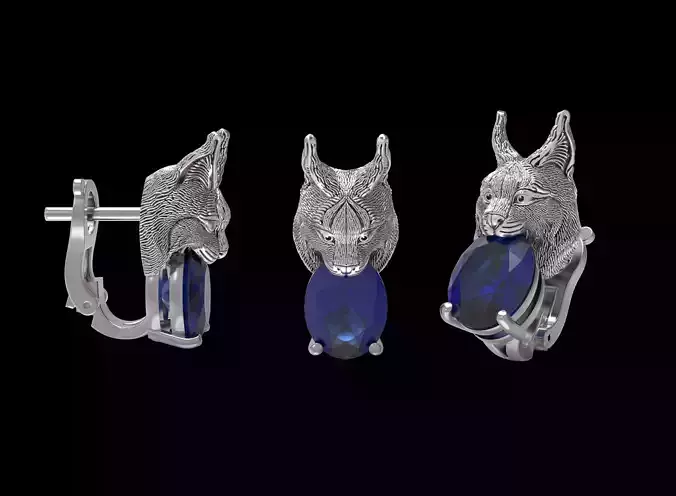 lynx earrings