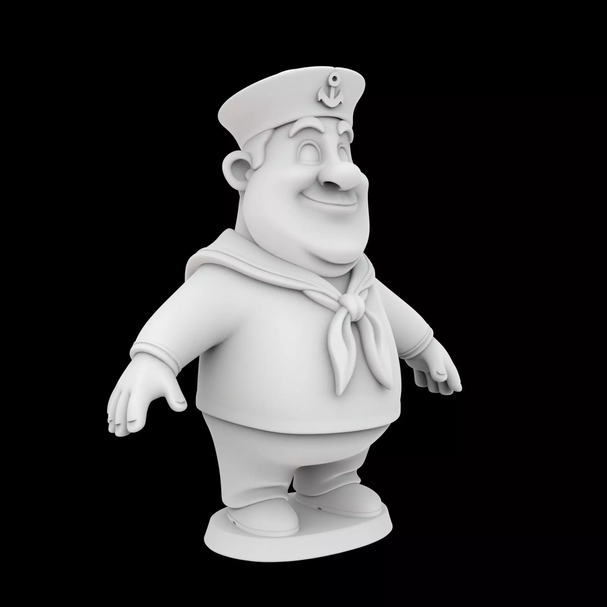 Sailor Cartoon Character 3D Print Model 3D print model