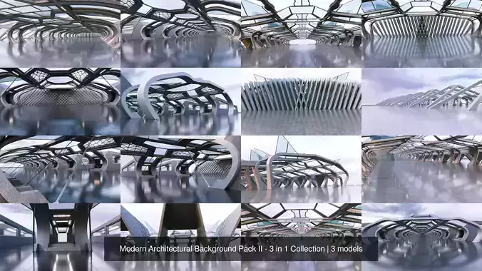 Modern Architectural Background Pack II - 3 in 1 Collection Modern Architectural Background Pack II - 3 in 1 Collection