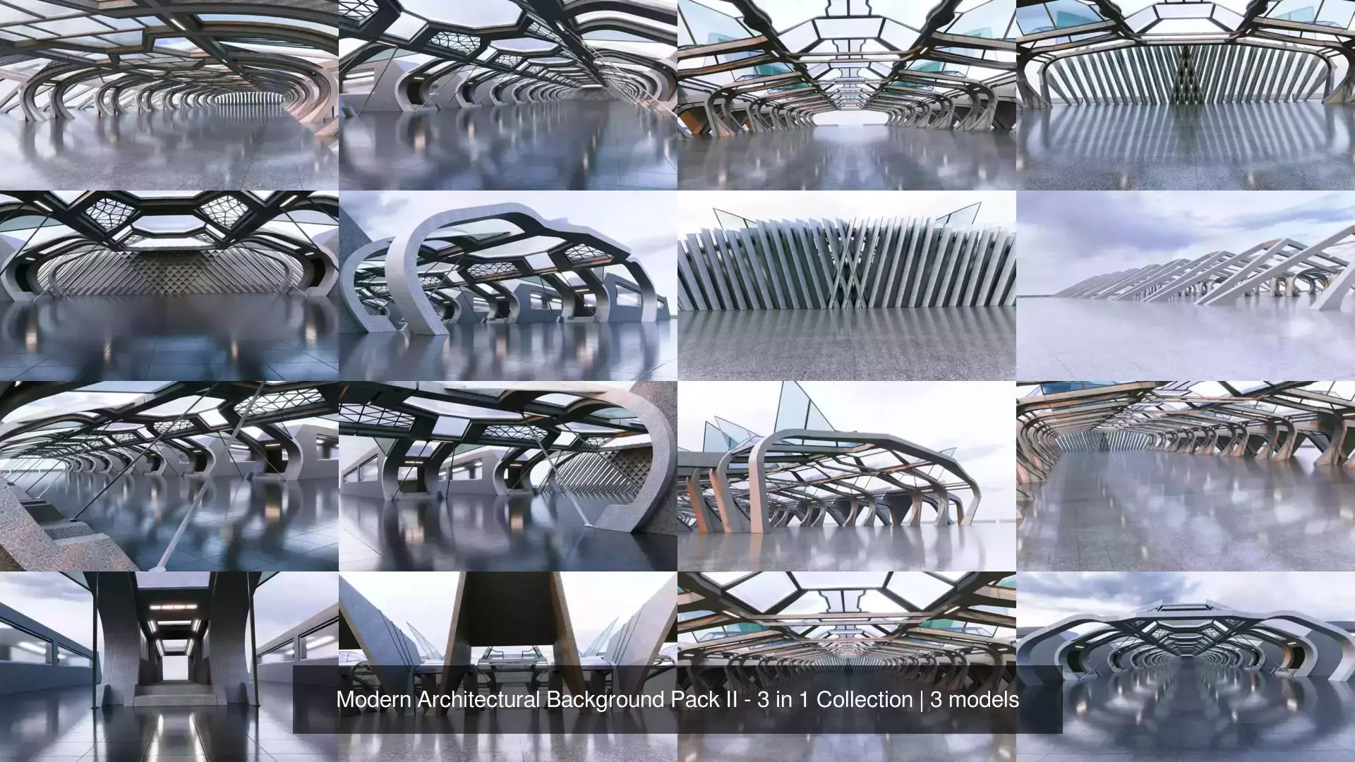 Modern Architectural Background Pack II - 3 in 1 Collection _0