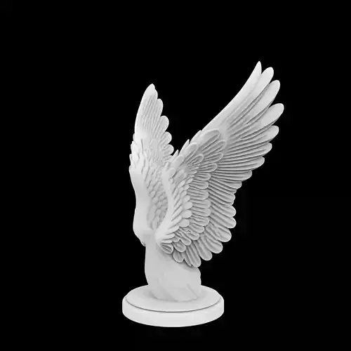 Soaring Angel Wings Decorative Sculpture 3D Print Model