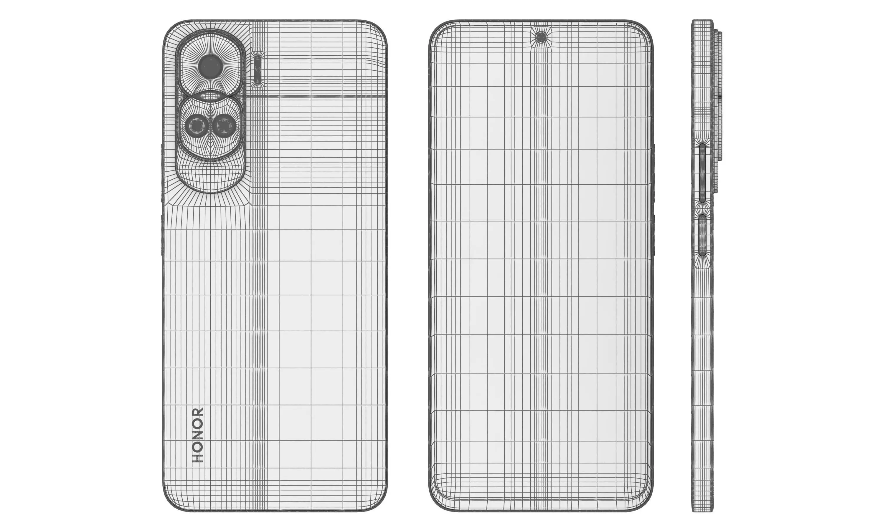 Honor 90 Lite All Colors High Poly  3D model_25