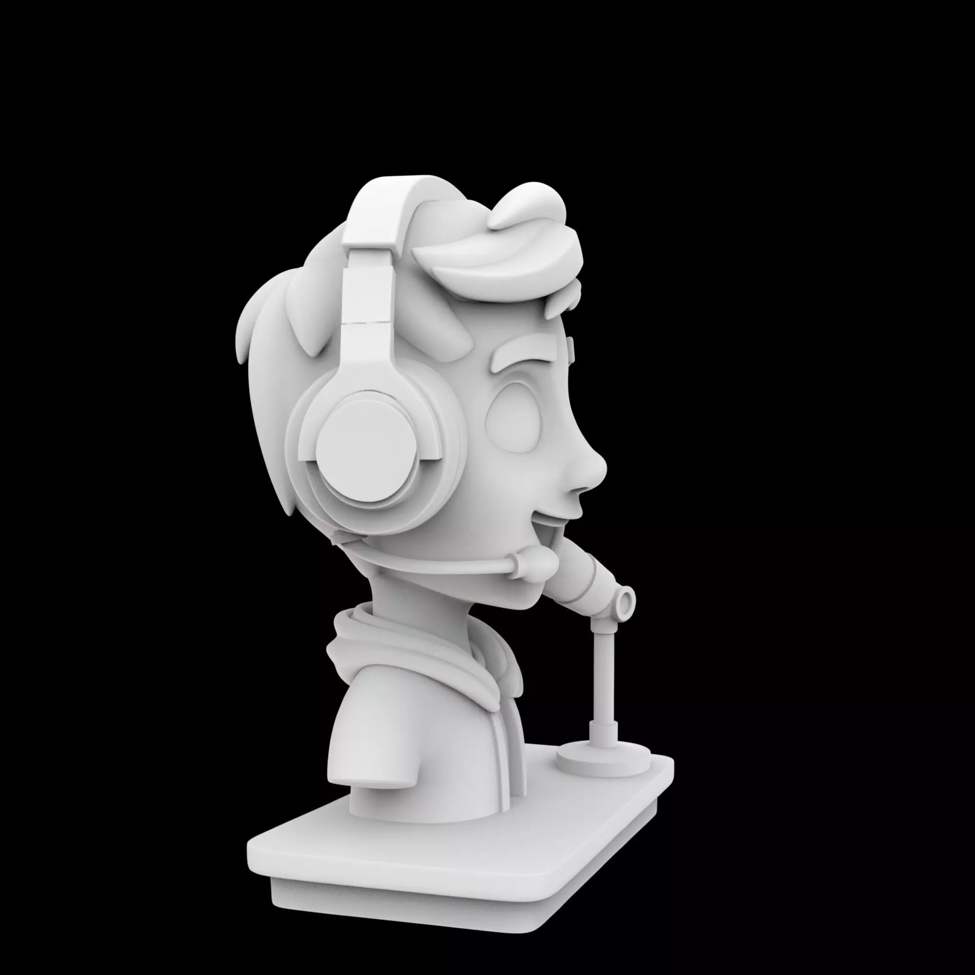 Streamer Cartoon Character 3D Print Model 3D print model