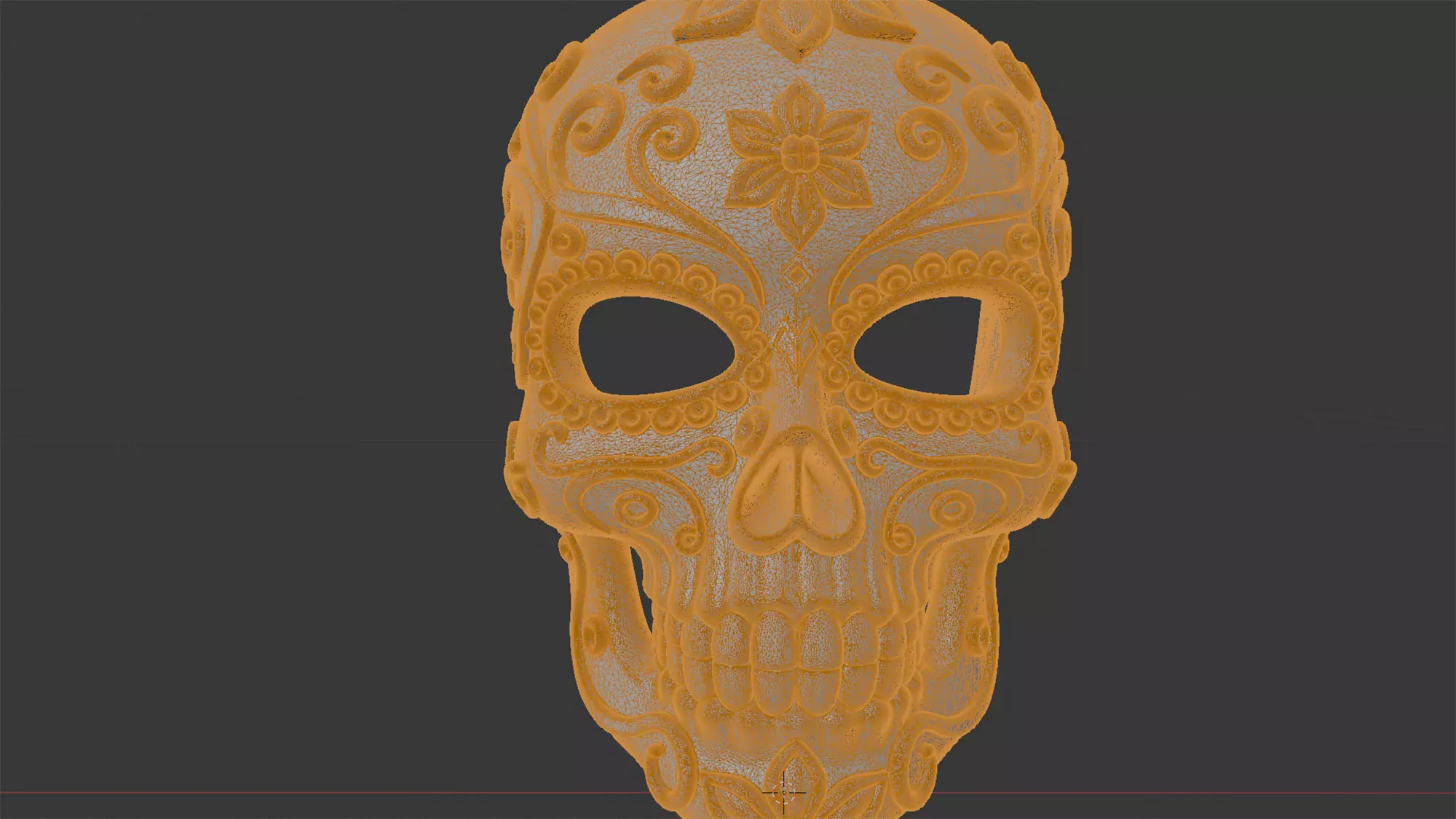 Sugar Skull Mask Dia De Muertos 3D Print Model 3D print model_7