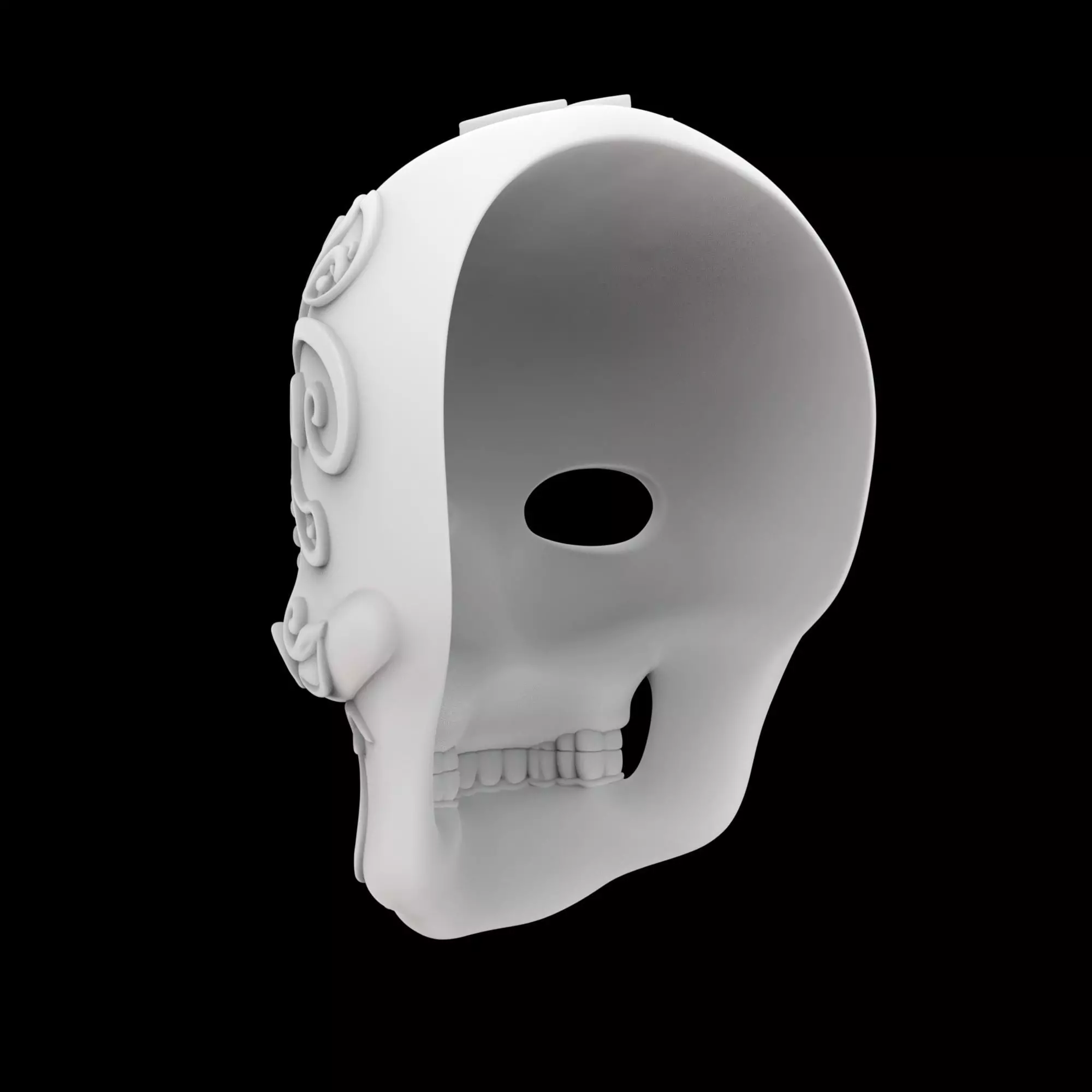 Sugar Skull Mask Dia De Muertos 3D Print Model 3D print model_3