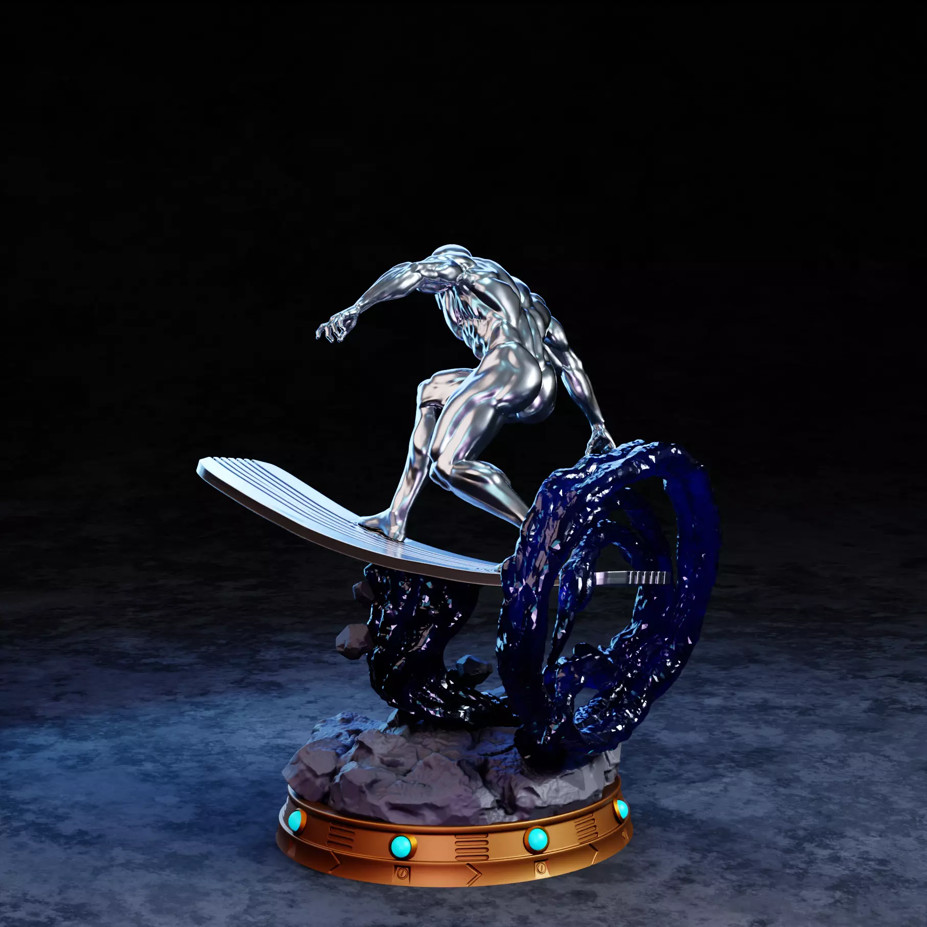 Silver Surfer 3D print model_4