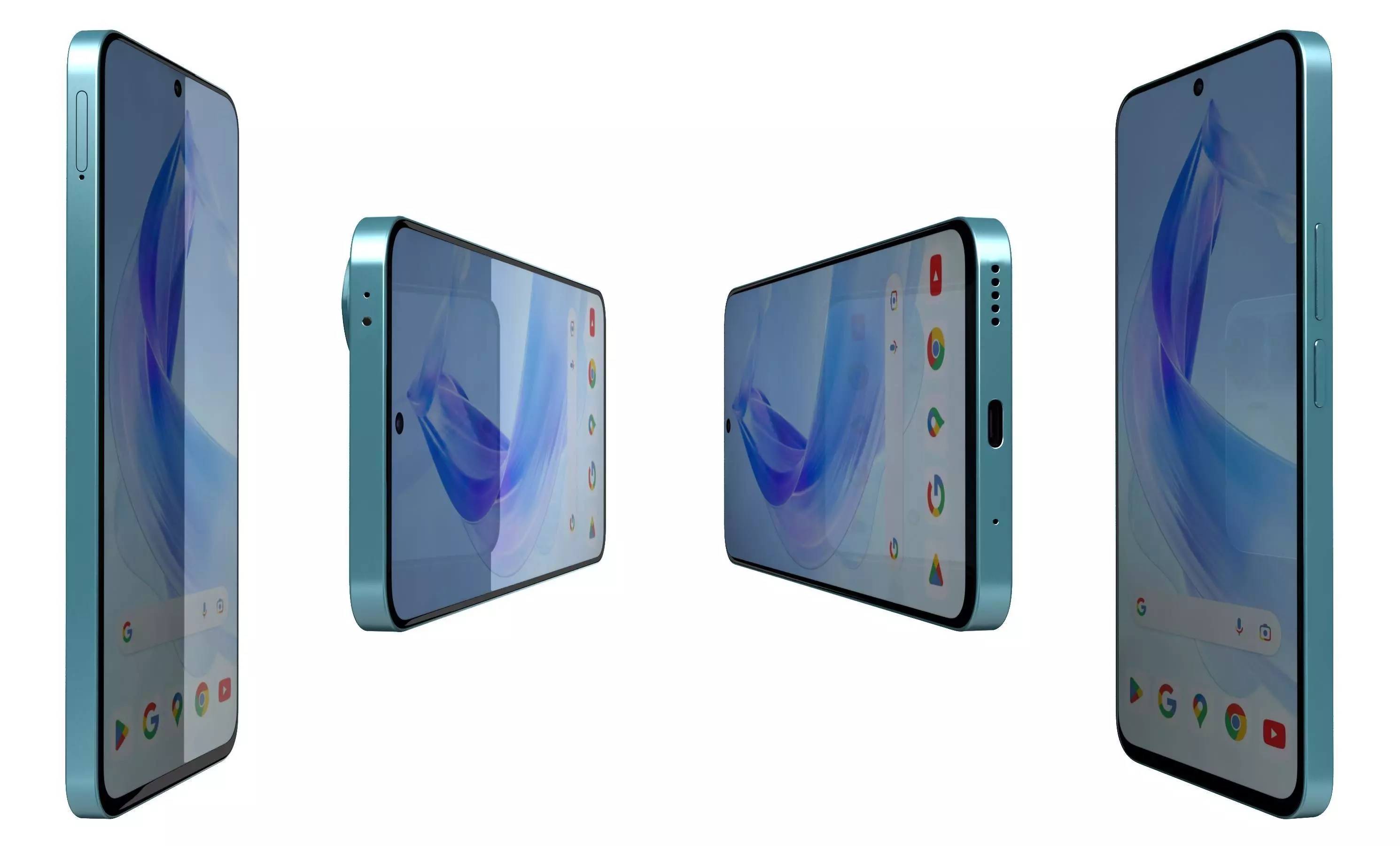 Honor 90 Lite Blue  High Poly  3D model_2