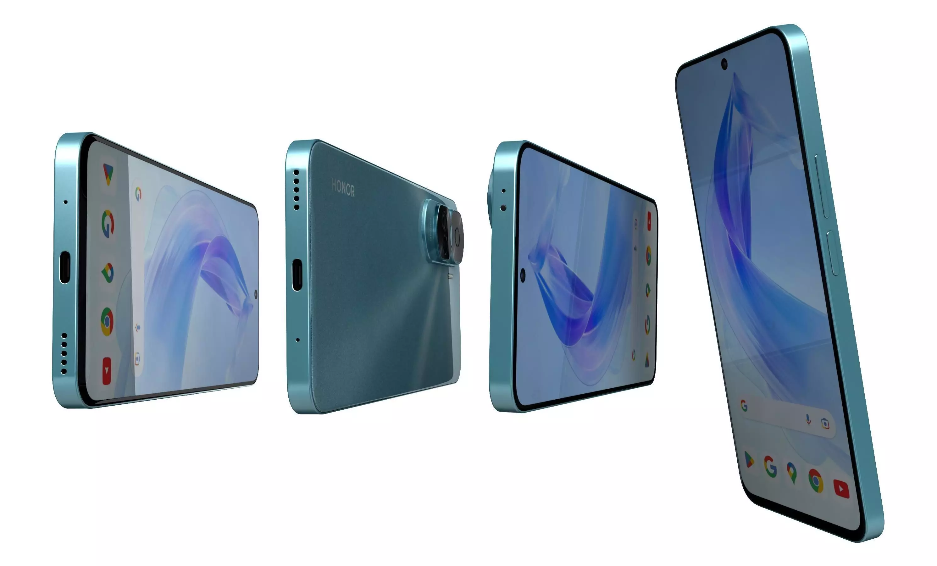 Honor 90 Lite Blue  High Poly  3D model_6