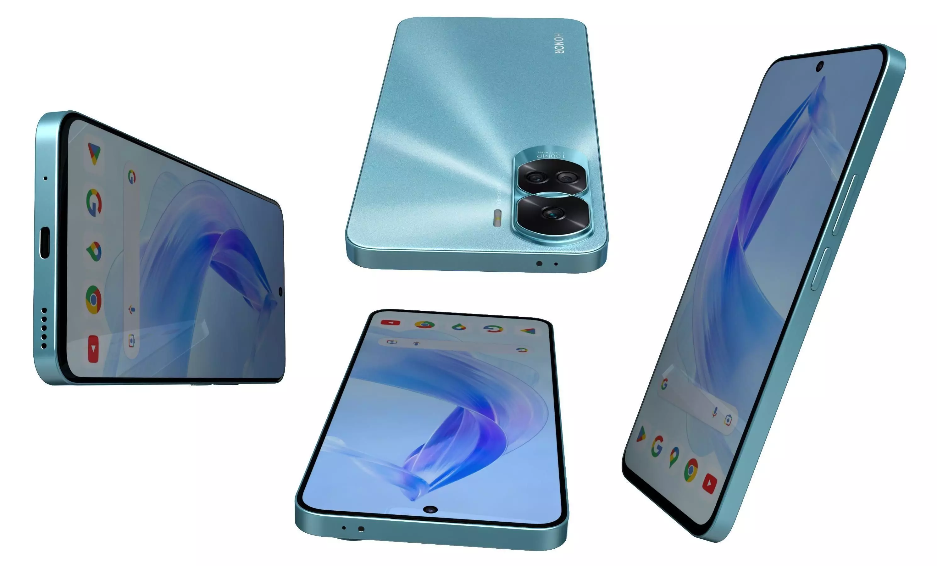 Honor 90 Lite Blue  High Poly  3D model_7