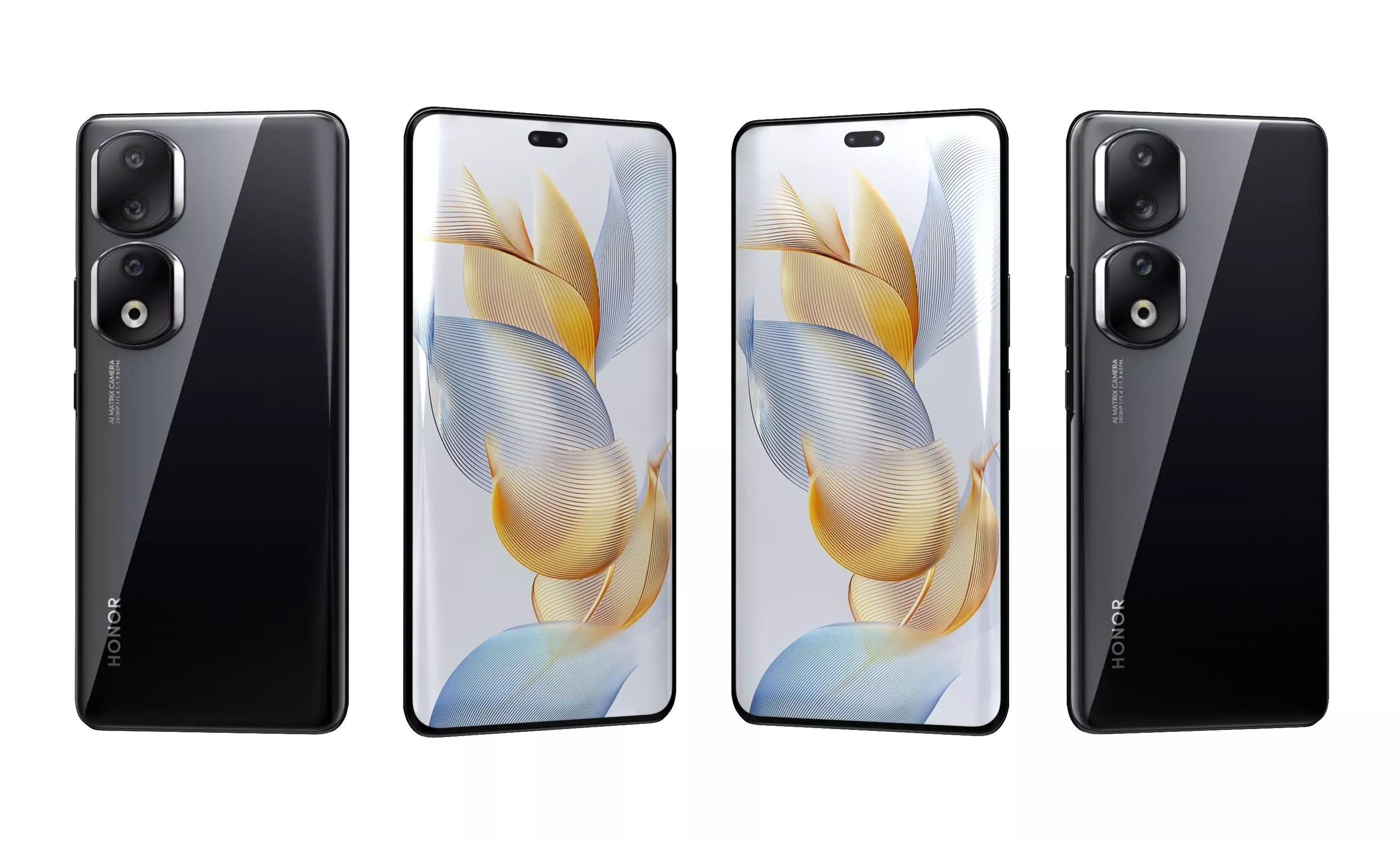 Honor 90 Pro All Colors High Poly 3D model_43