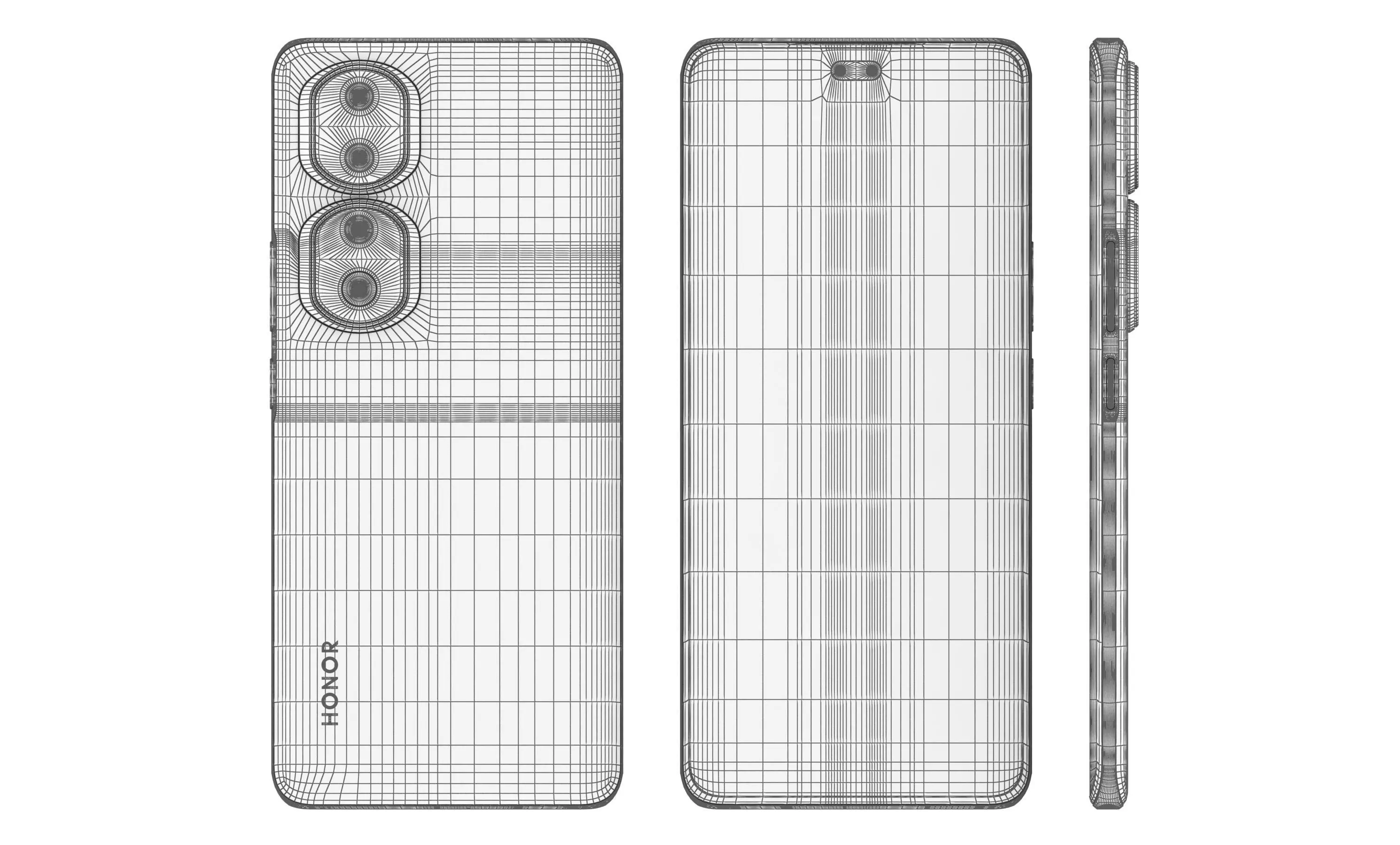 Honor 90 Pro All Colors High Poly 3D model_29