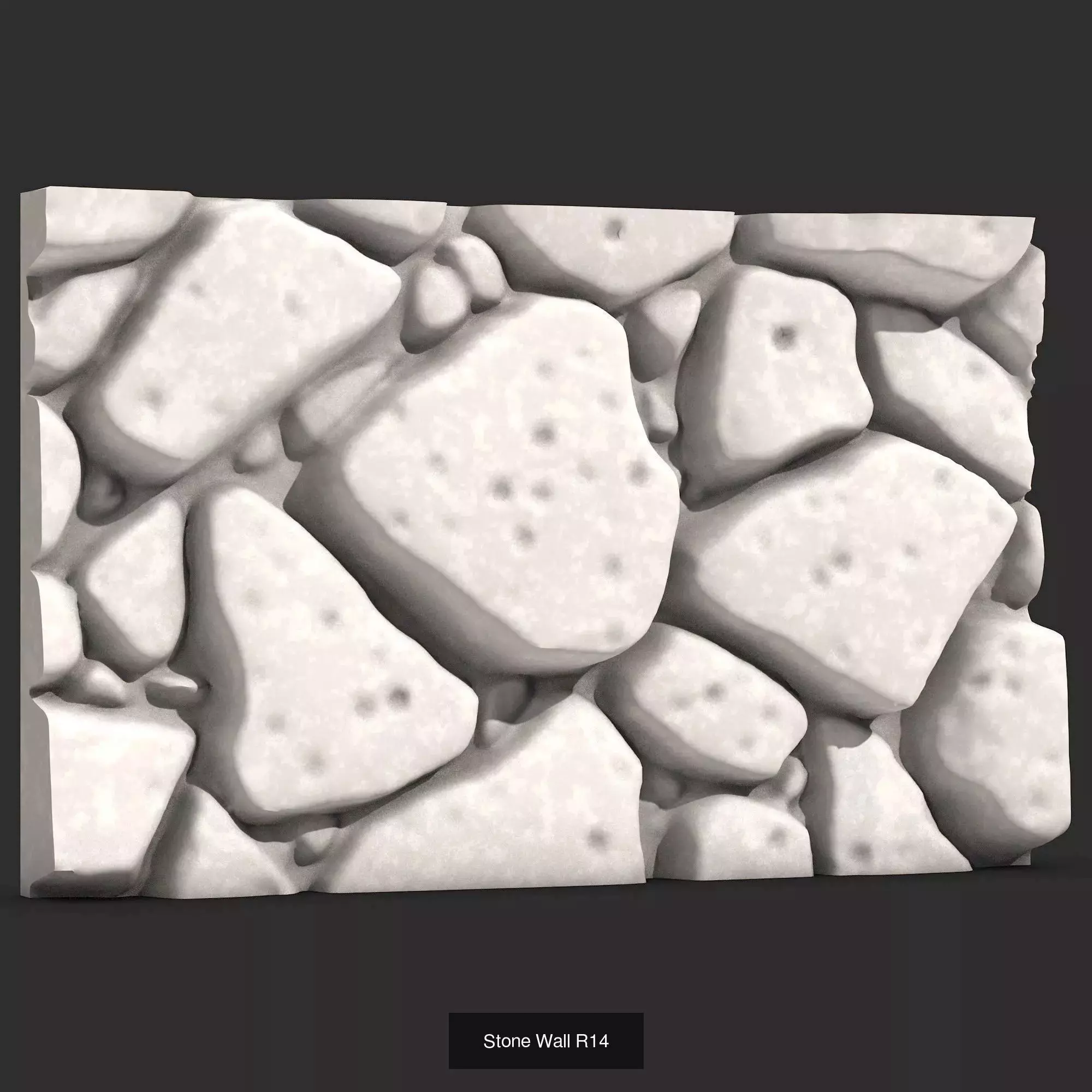 6 Detailed Models Medieval Stone Wall Pack Vol4  3D Model Collection_4