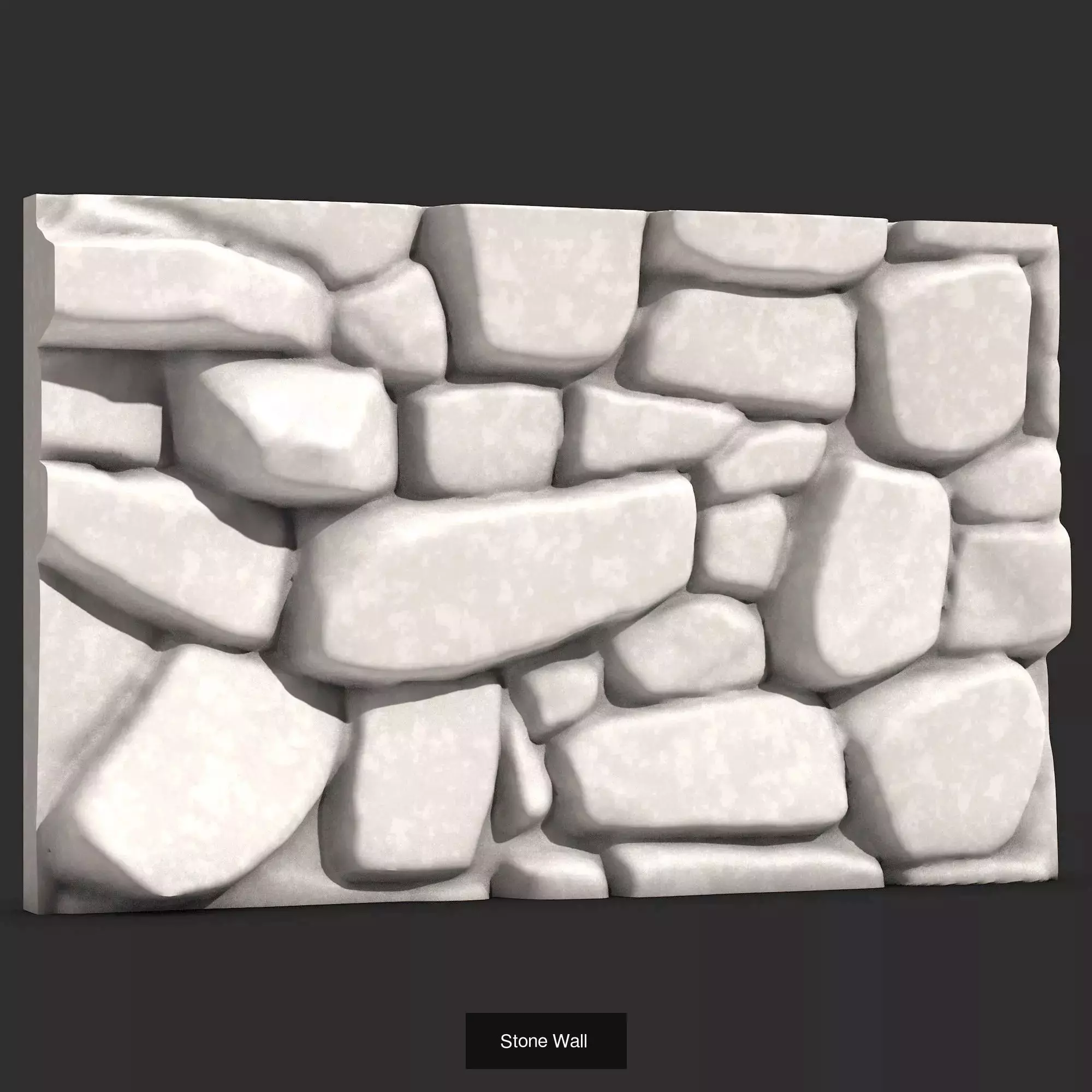 6 Detailed Models Medieval Stone Wall Pack Vol4  3D Model Collection_1