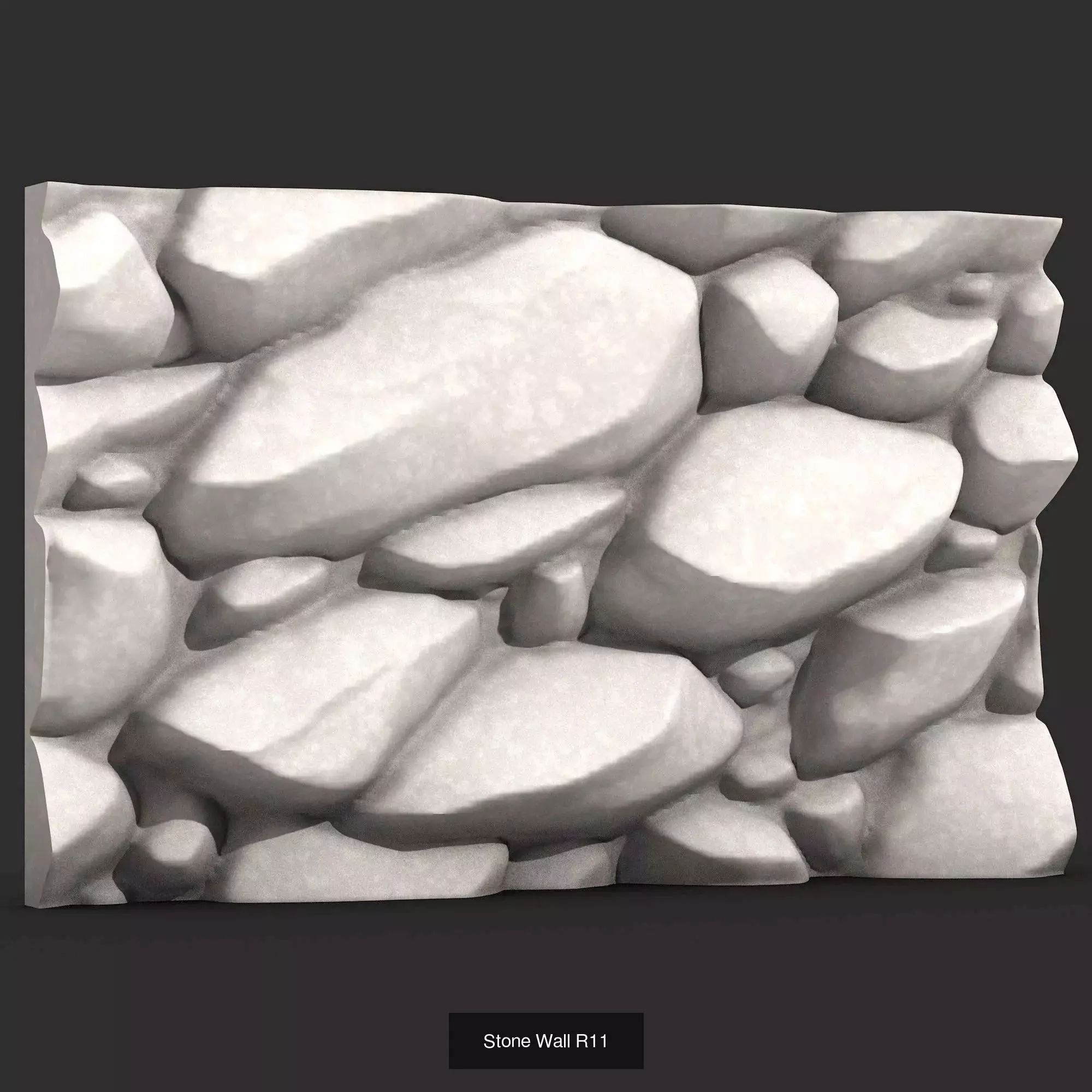 6 Detailed Models Medieval Stone Wall Pack Vol4  3D Model Collection_5