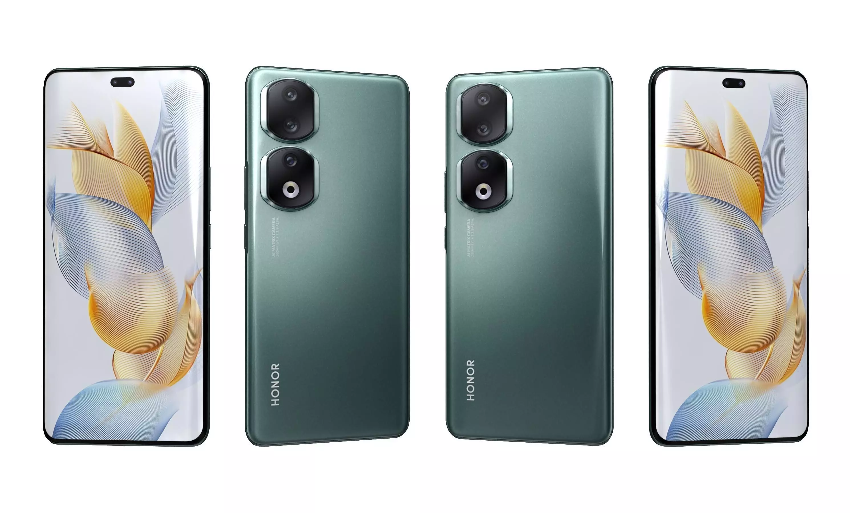 Honor 90 Pro Green High Poly 3D model_25