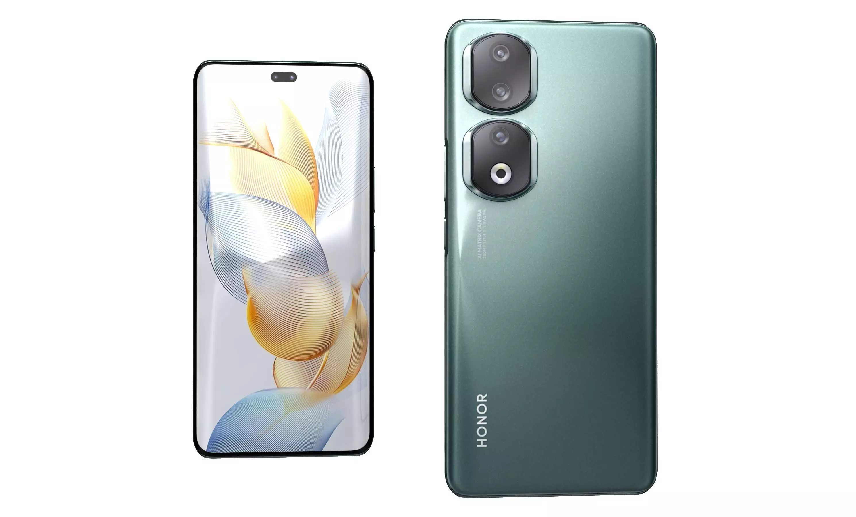 Honor 90 Pro Green High Poly 3D model_1