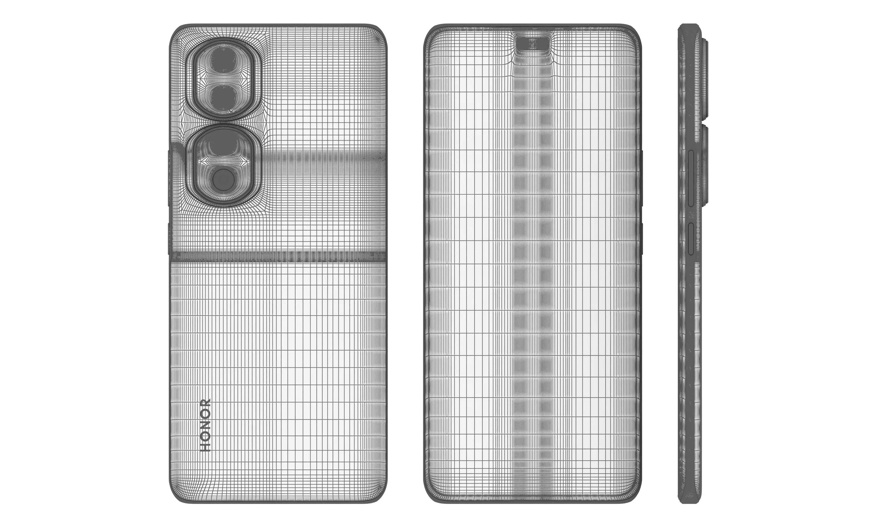 Honor 90 Pro Green High Poly 3D model_12