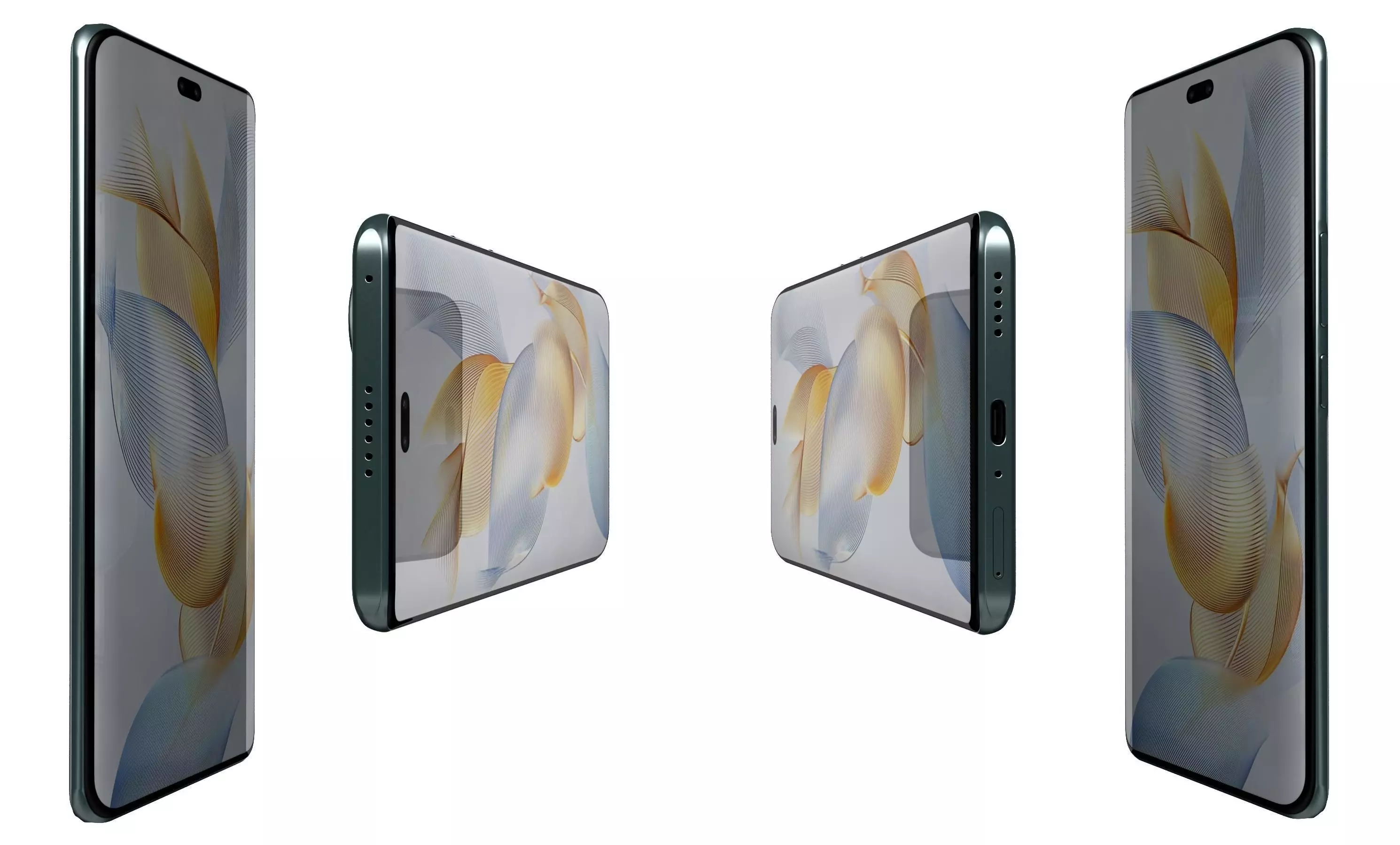 Honor 90 Pro Green High Poly 3D model_2