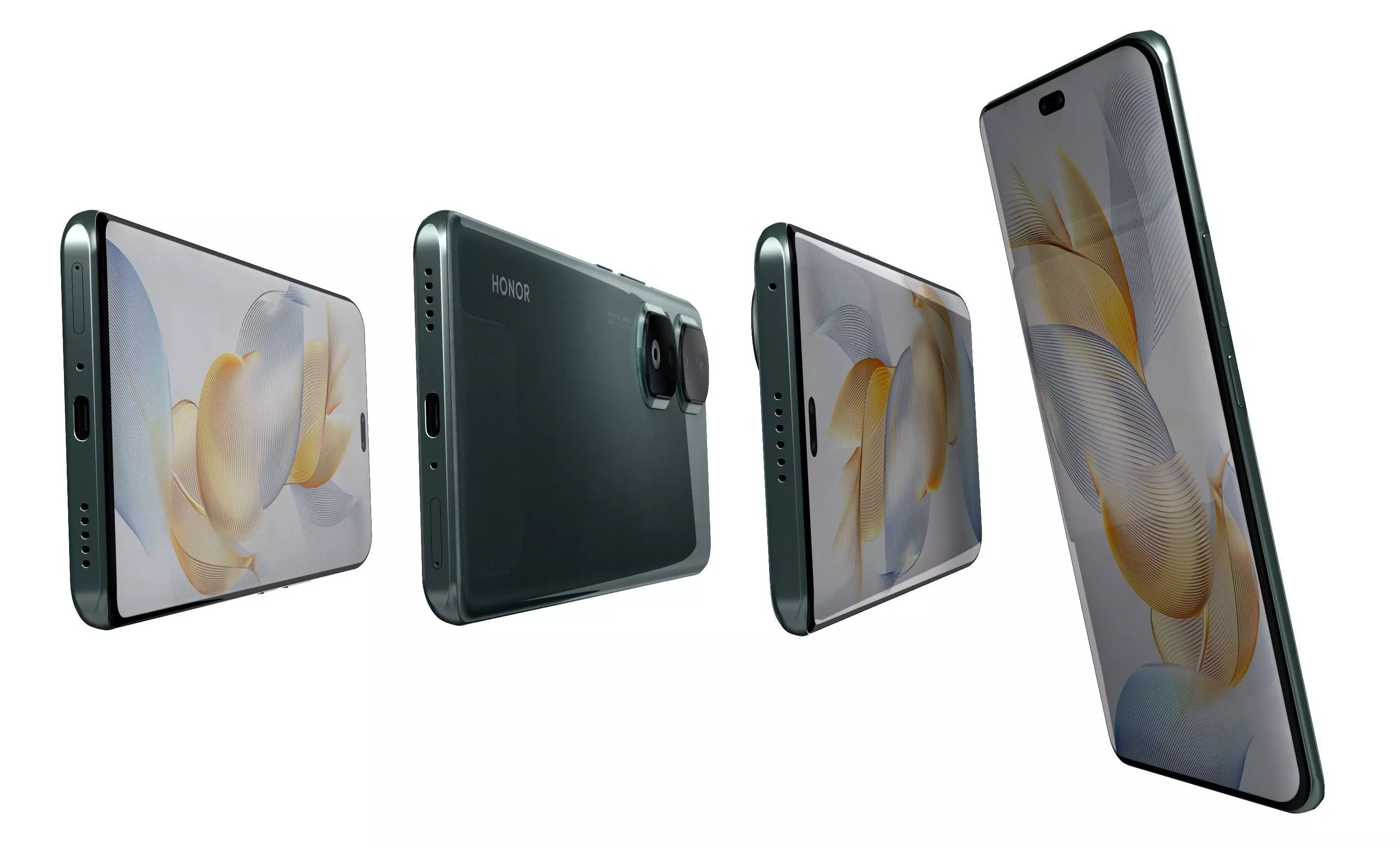 Honor 90 Pro Green High Poly 3D model_6