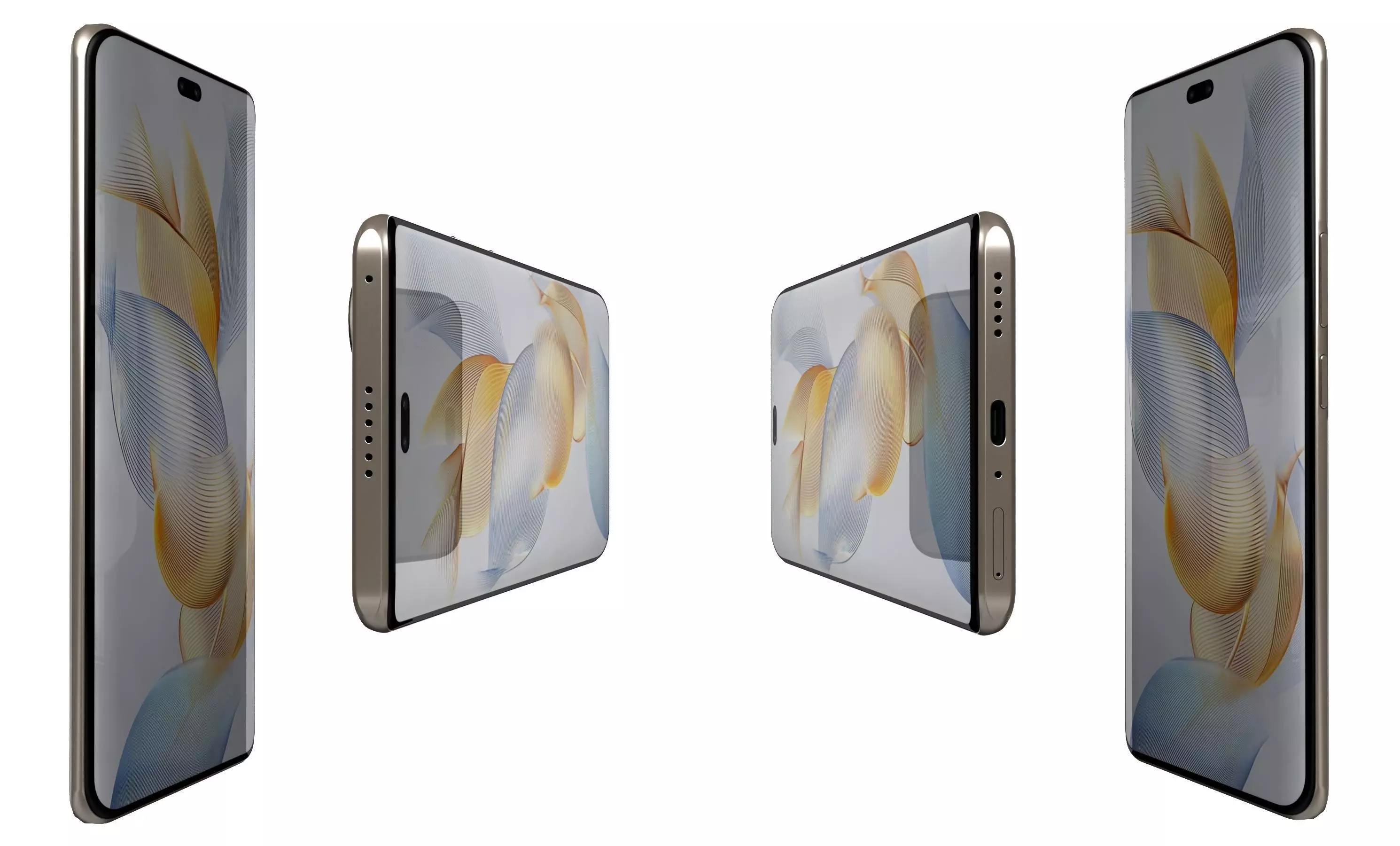 Honor 90 Pro White High Poly 3D model_2