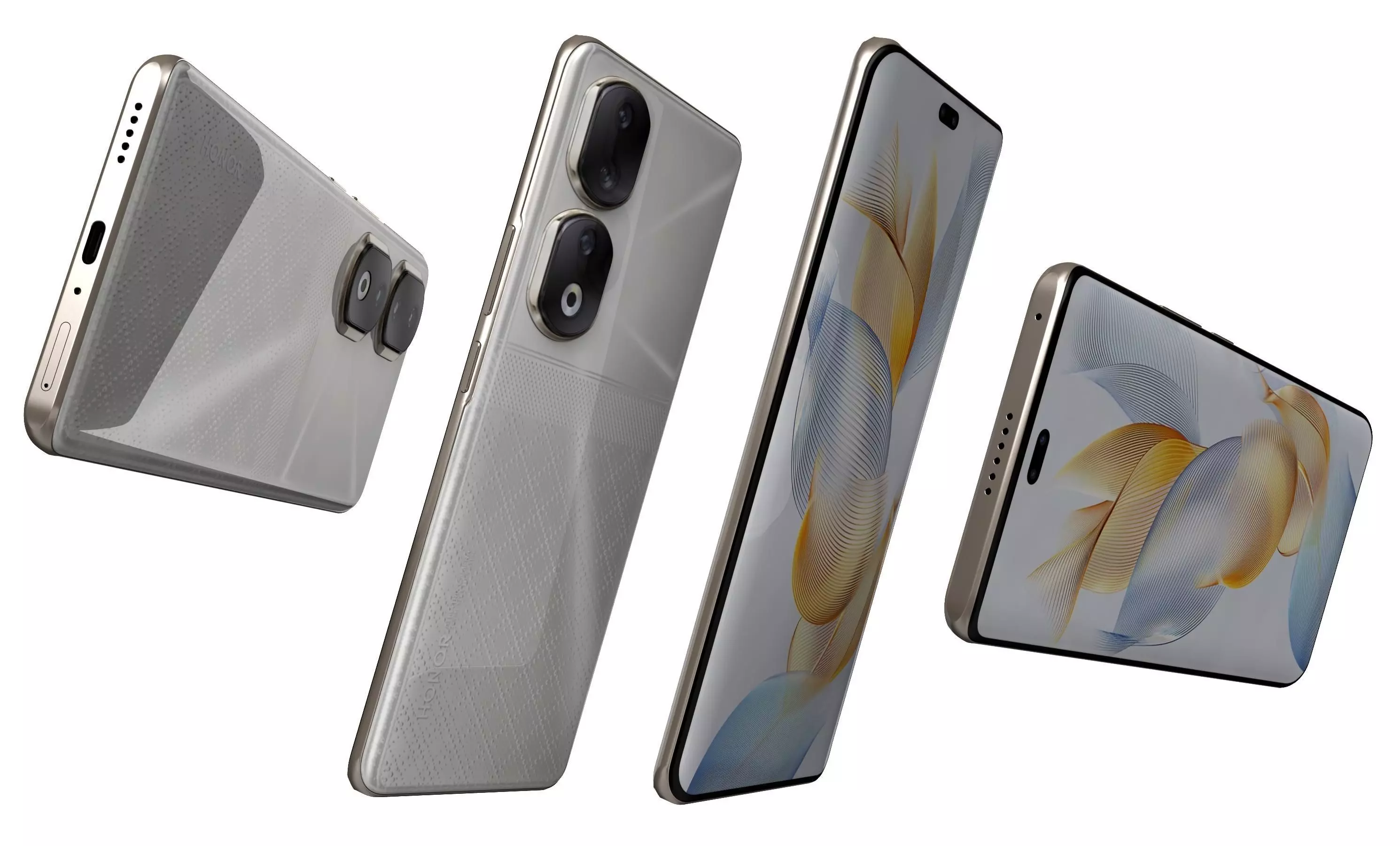 Honor 90 Pro White High Poly 3D model_5