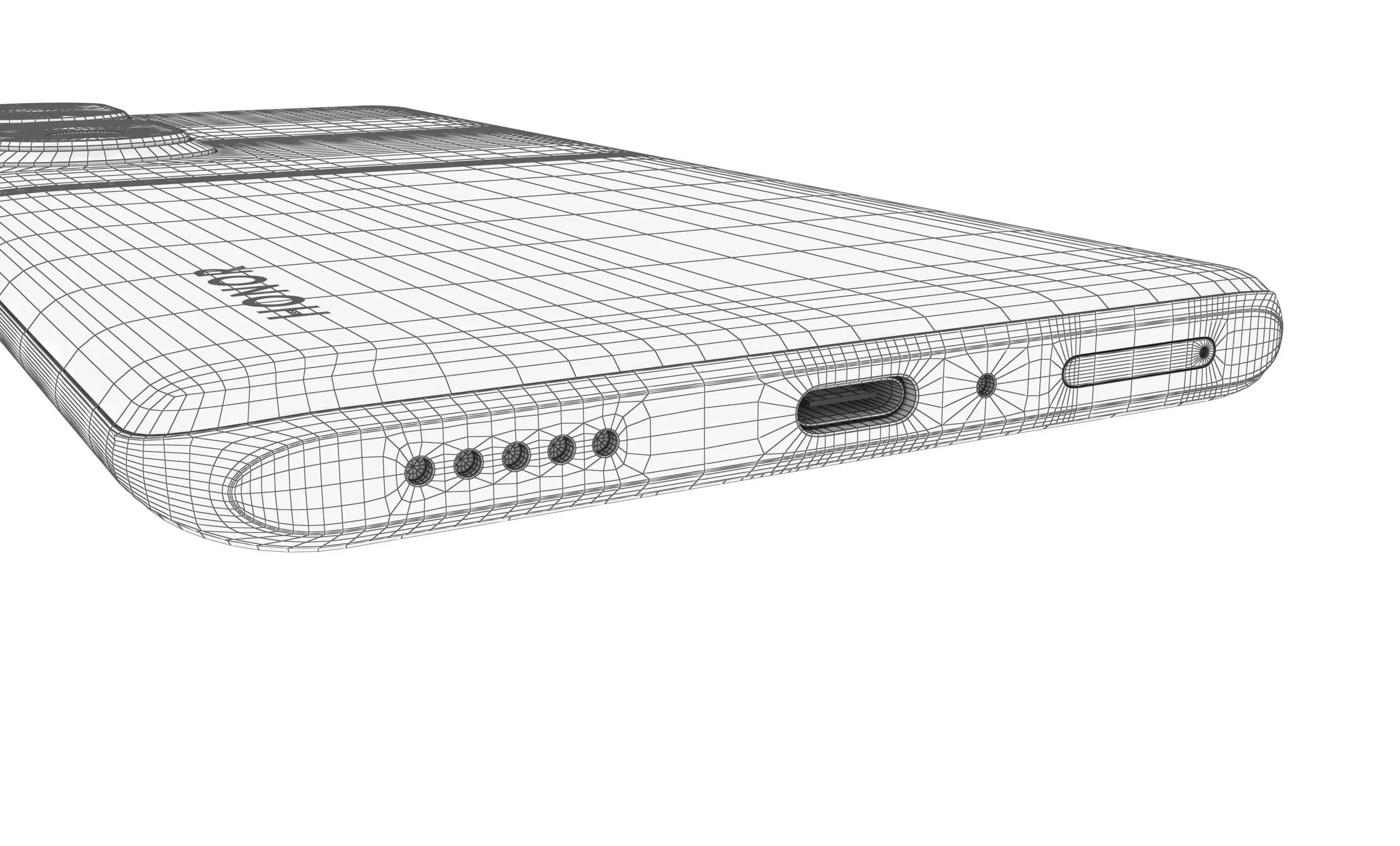 Honor 90 Pro White High Poly 3D model_23